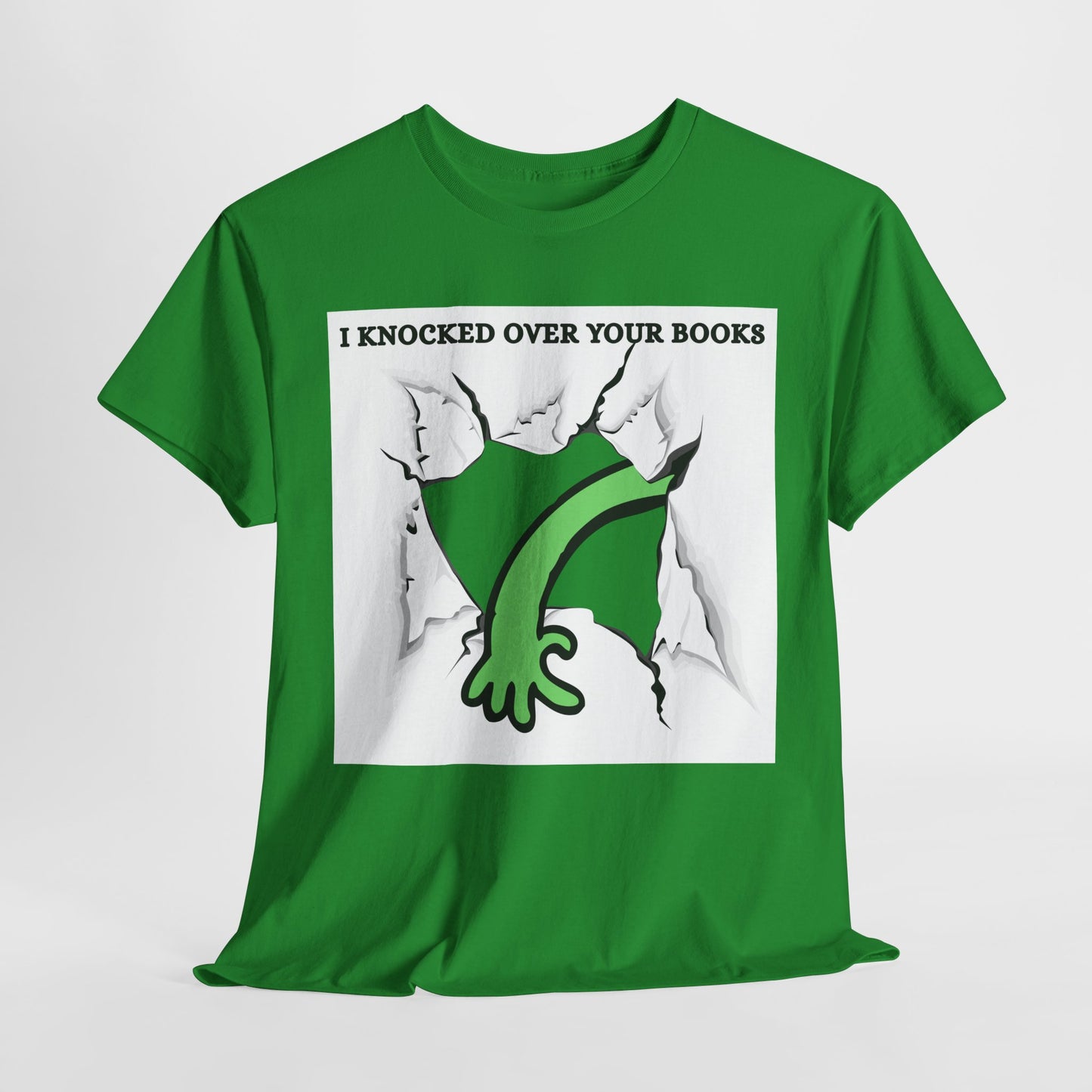 Teen/Adult Unisex Oops! Alien Mayhem Tee – Bookstack Toppler Extraordinaire