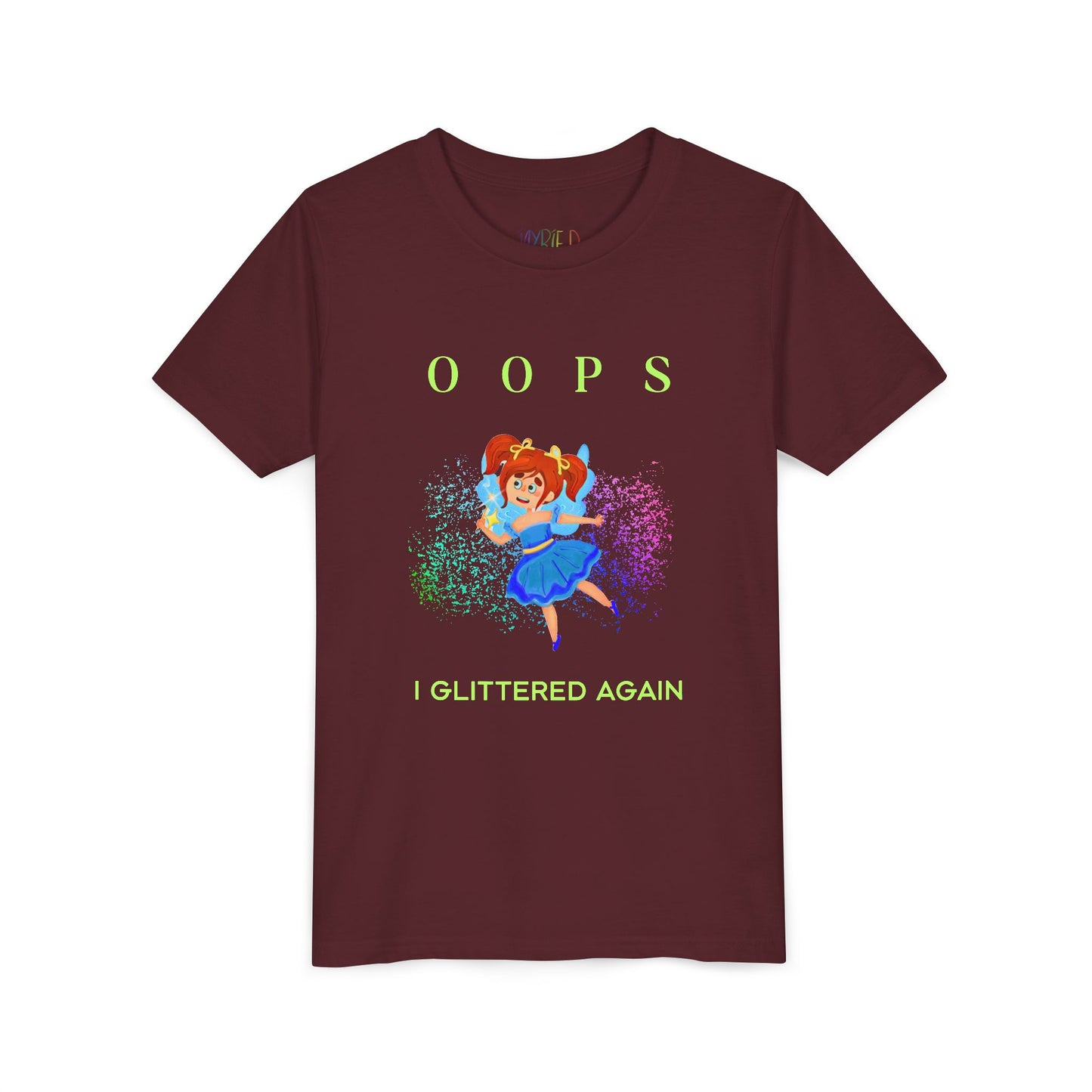 Youth Oops I Glittered Again Tee – Sparkle Happens!