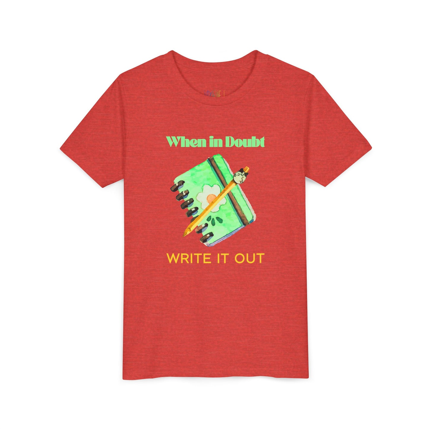 Youth Write It Out Tee – Creative Coping Shirt for Thoughtful Kids, Journal Lovers & Budding Authors