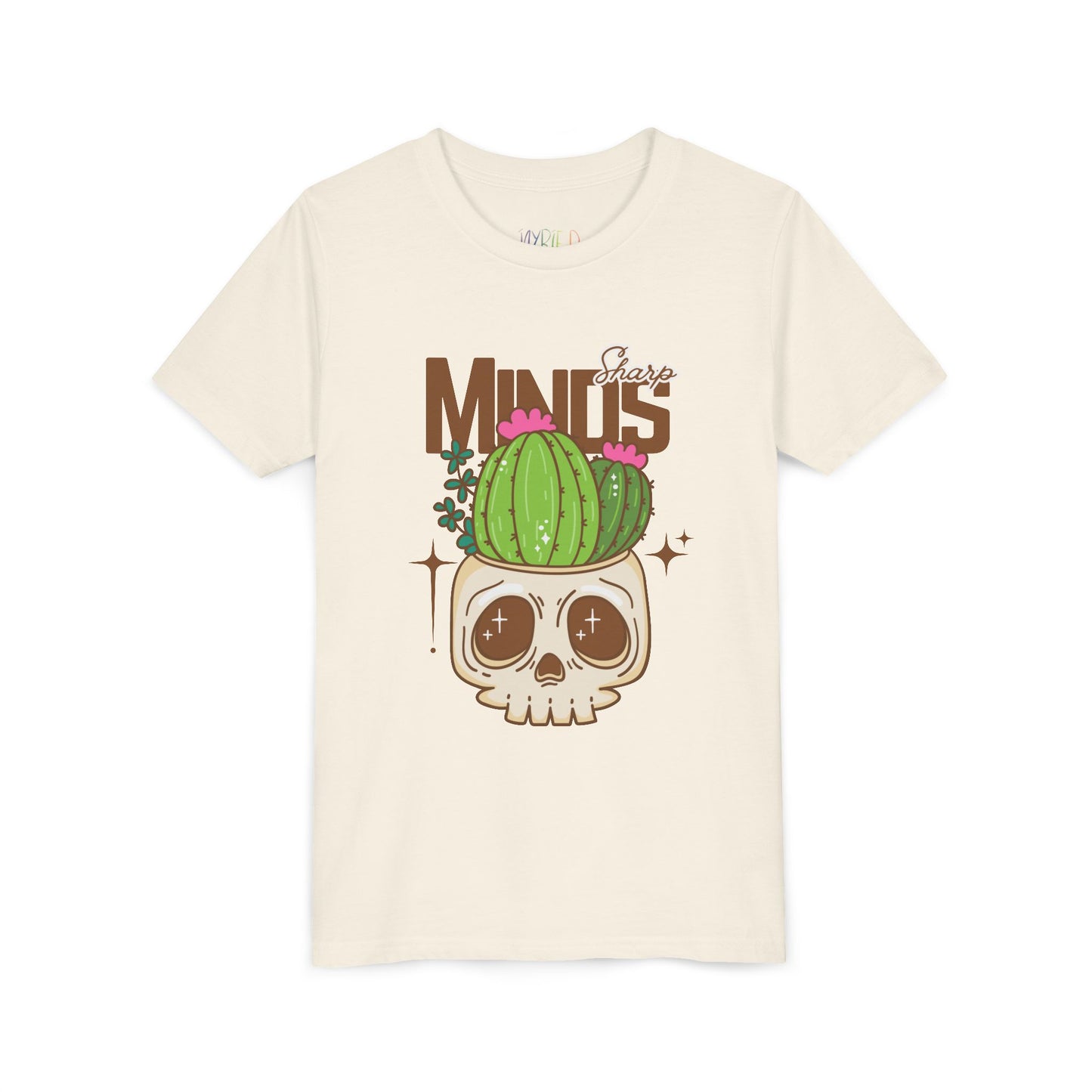 Youth Tee – Sharp Minds Skull & Cactus Graphic Shirt