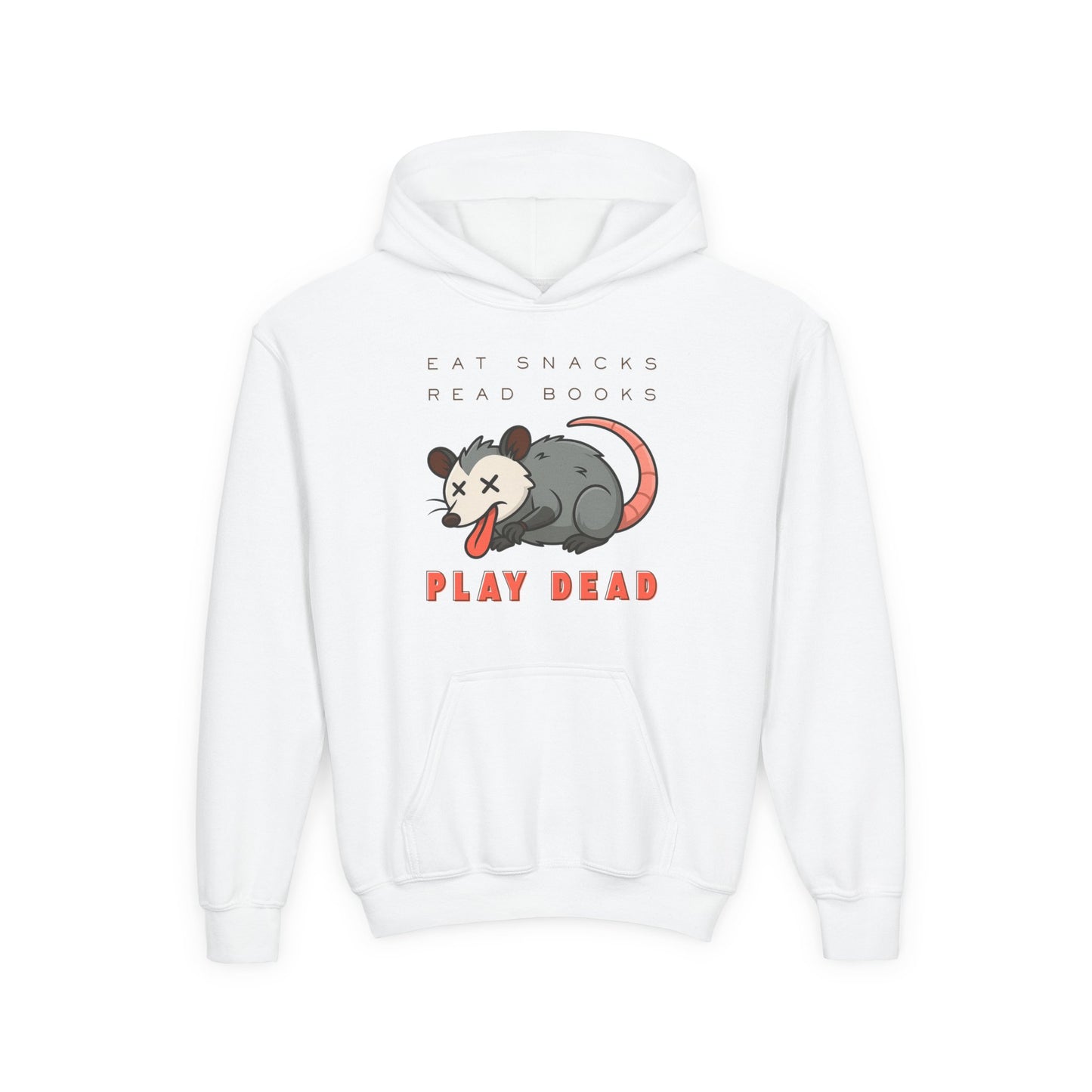 Youth Eat Snacks Read Books Play Dead Hoodie – Certified Chill Reader Mode!