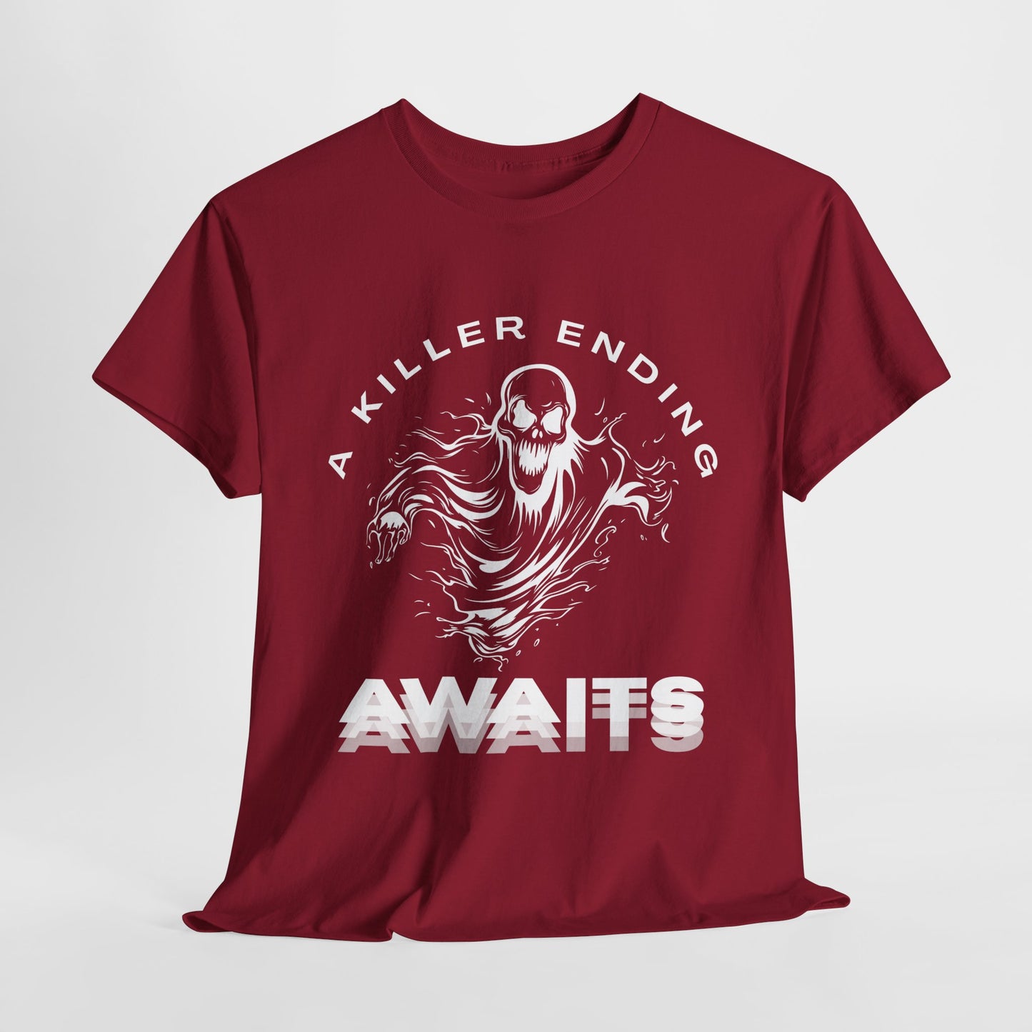Teen/Adult Unisex A Killer Ending Awaits T-Shirt – Horror Thriller Graphic Tee