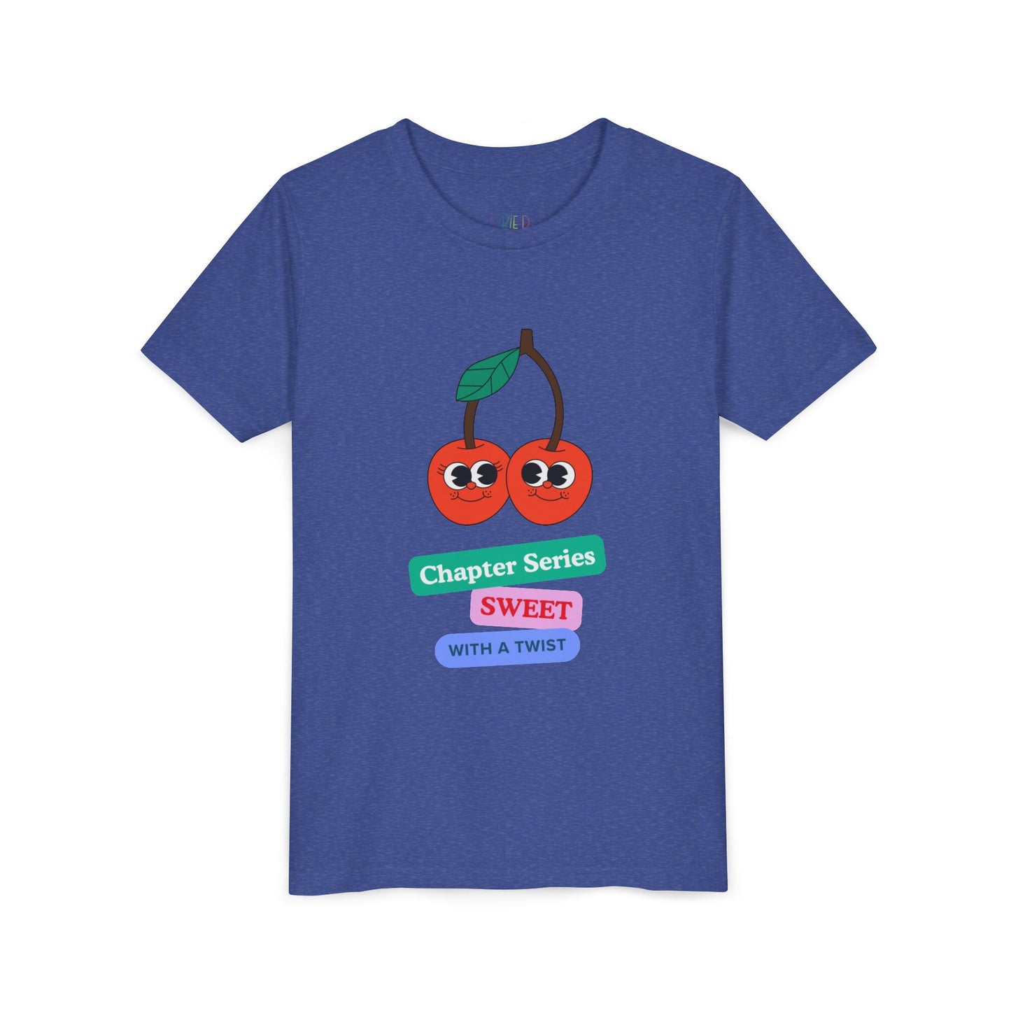 Youth Chapter Series Tee β Sweet With a Twist, Just Like Their Favorite Reads, A juicy pick for kids who love their books with flavor and fun!