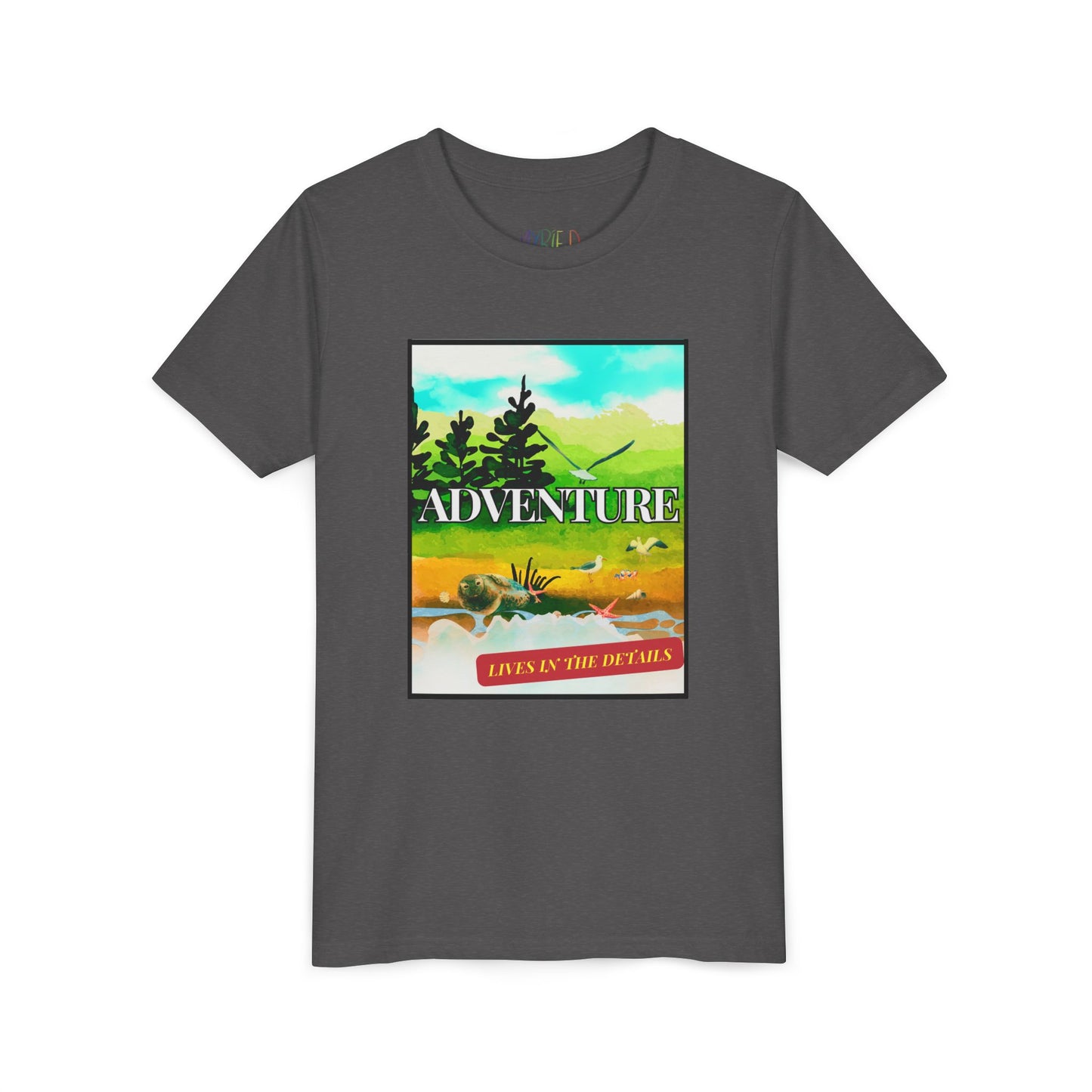 Youth Adventure Lives in the Details Tee – Nature Explorer Shirt for Kids, Curiosity-Driven Outdoor Apparel