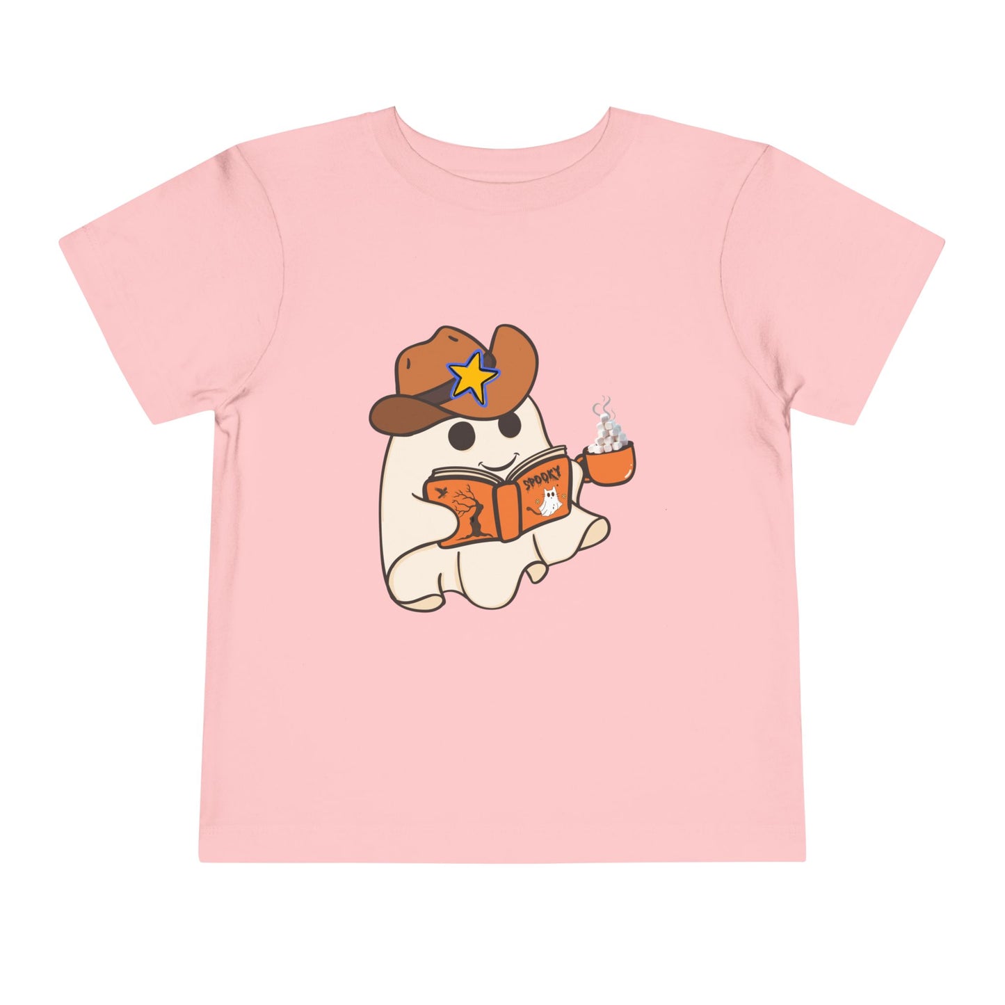 Toddler Cowboy Ghost Reading Tee – Spooky Cute Storytime Shirt