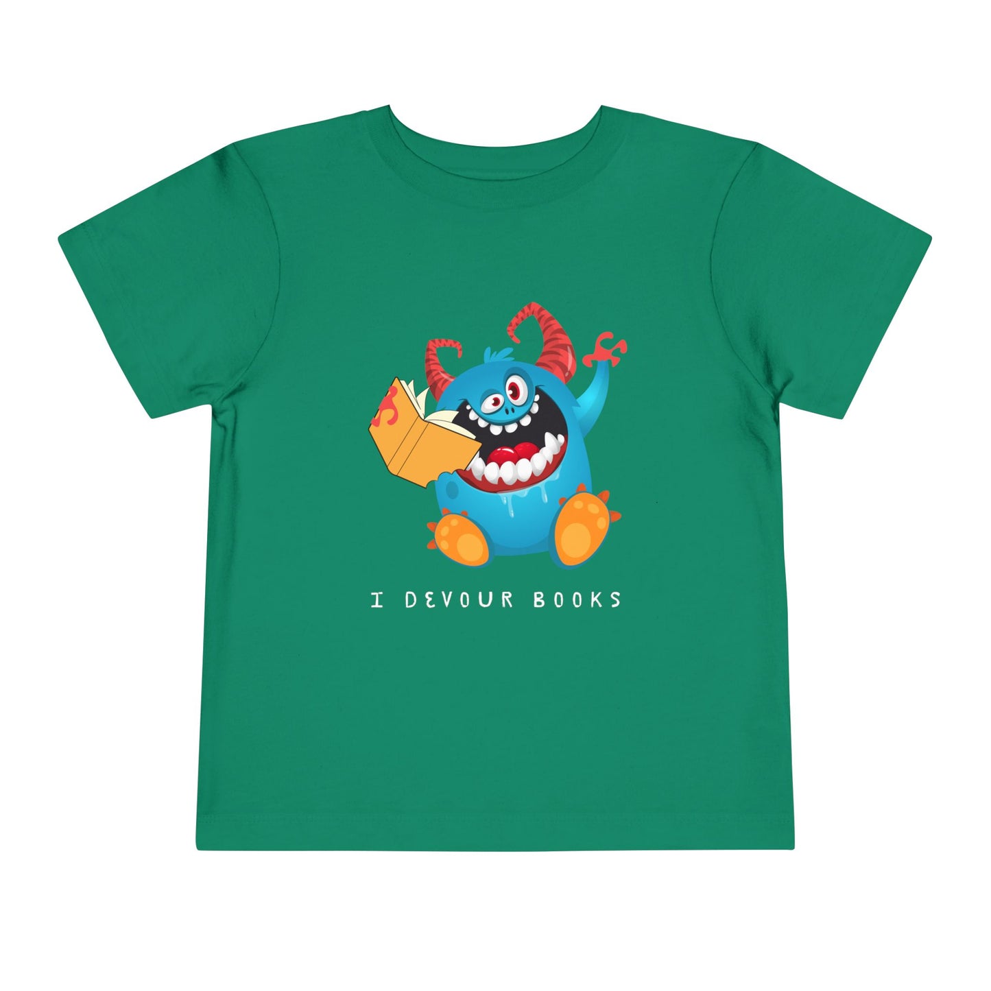 Toddler I Devour Books Monster Tee
