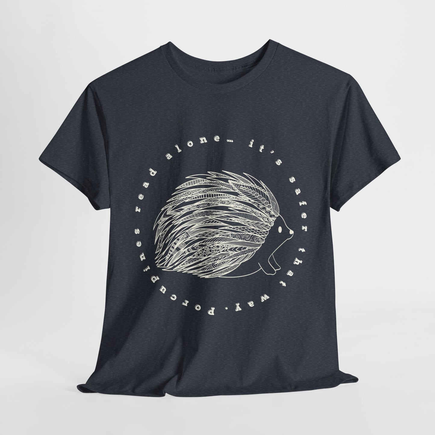 Teen/Adult Unisex β Porcupines Read Alone Tee β Spiky Introvert Humor Shirt