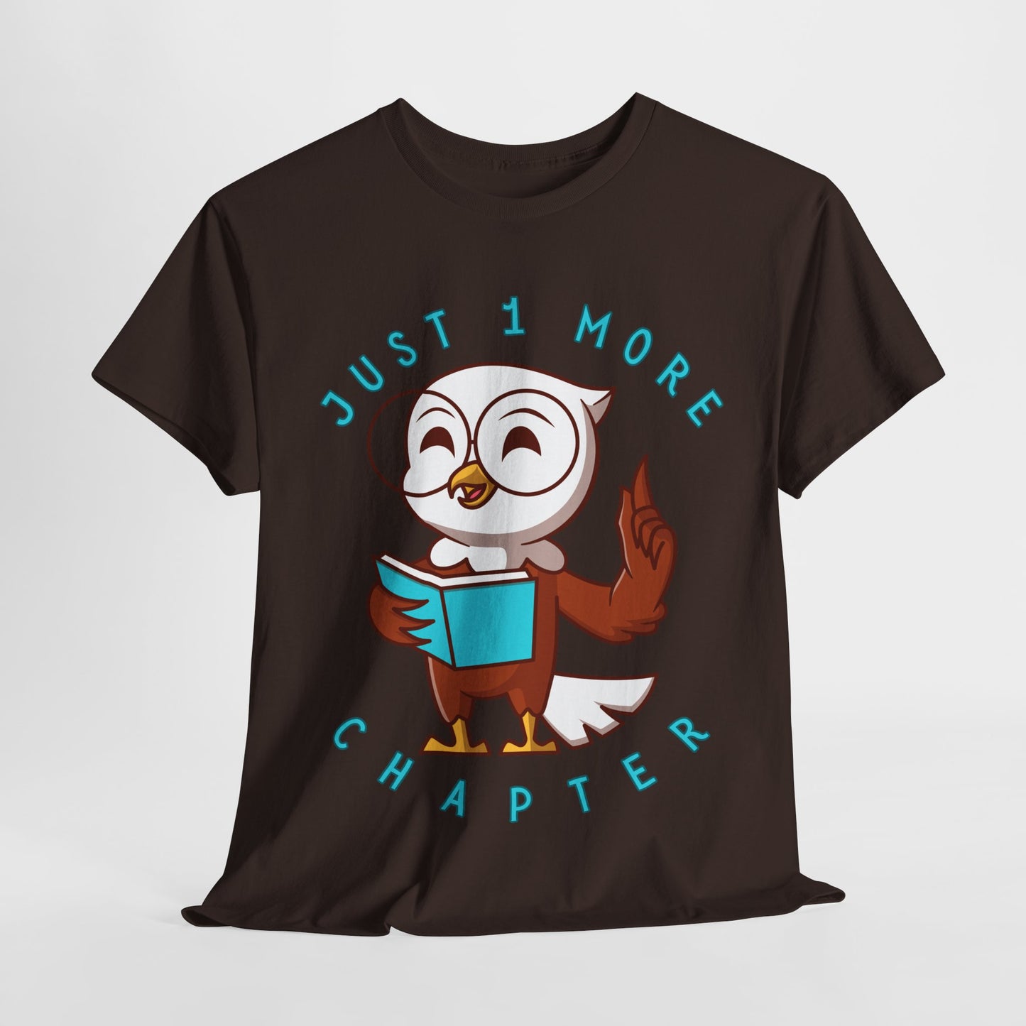 Teen/Adult Unisex Just One More Chapter Tee β Wise Reader Owl Edition
