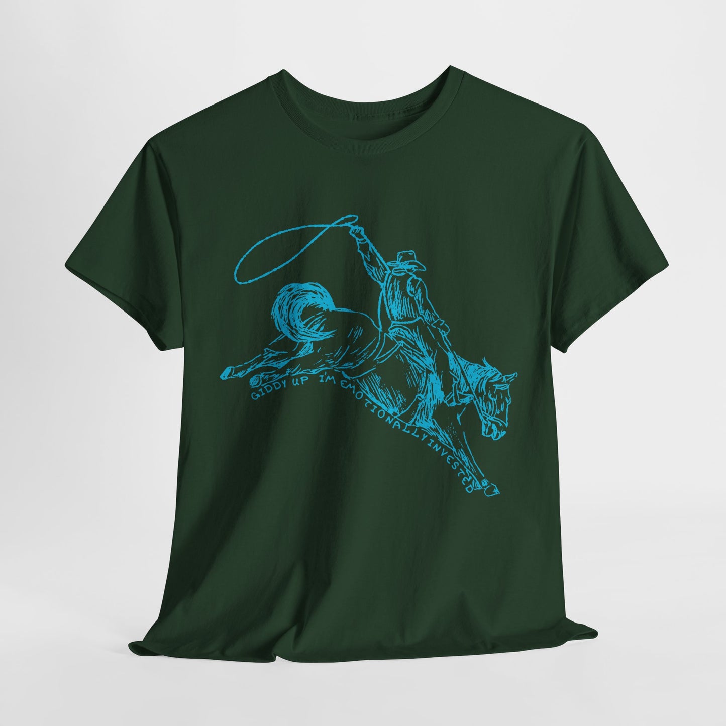 Teen/Adult Unisex Giddy Up Tee – I'm Emotionally Invested