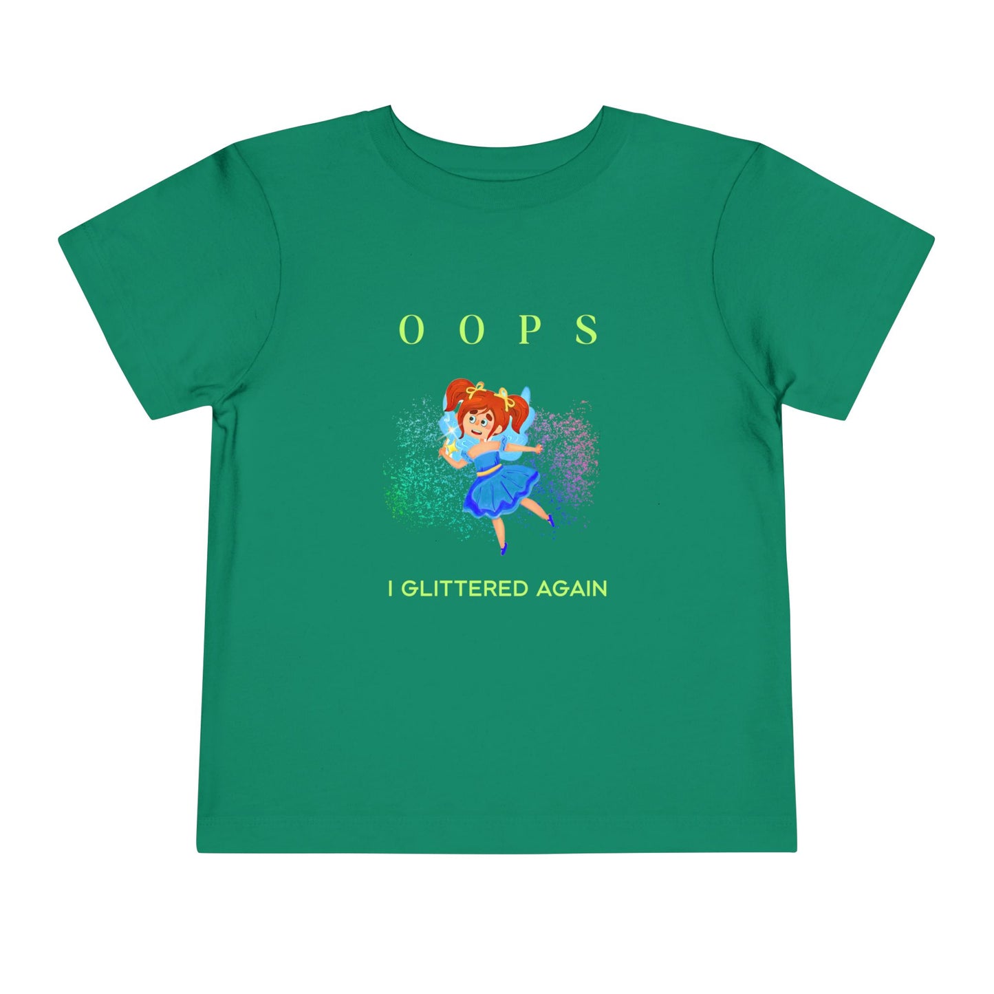 Toddler Oops I Glittered Again Tee – Mei-Mei Sparkle Shirt for Playful Little Stars