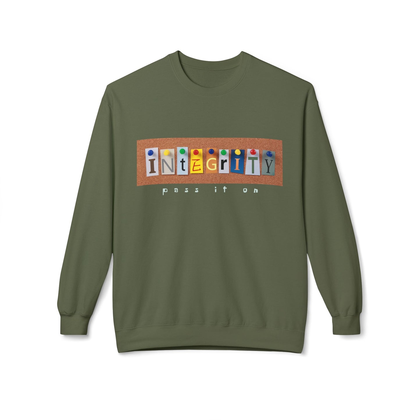 Teen/Adult Unisex Integrity Pass It On Sweatshirt – Character-Building Design for Teachers and Leaders