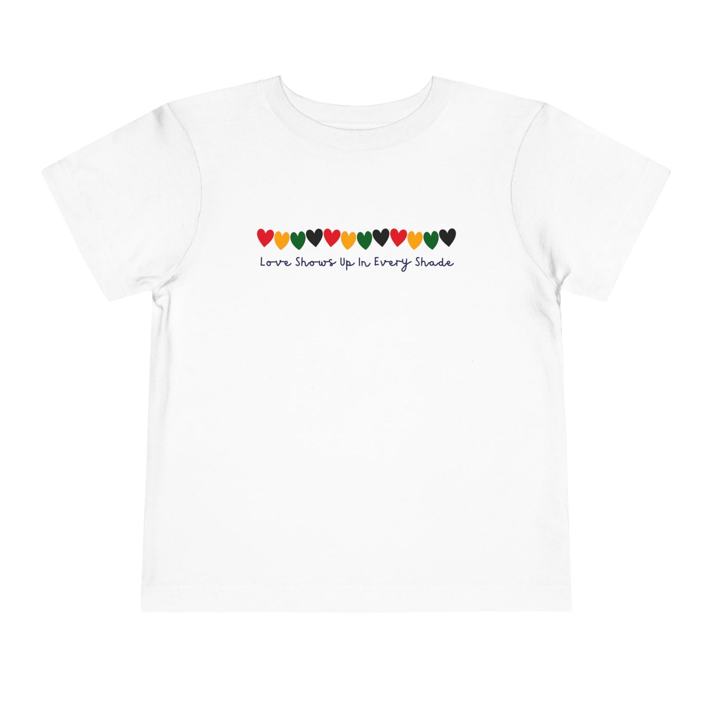 Toddler Love in Every Shade Tee – Inclusive Heart Shirt for Little Ones
