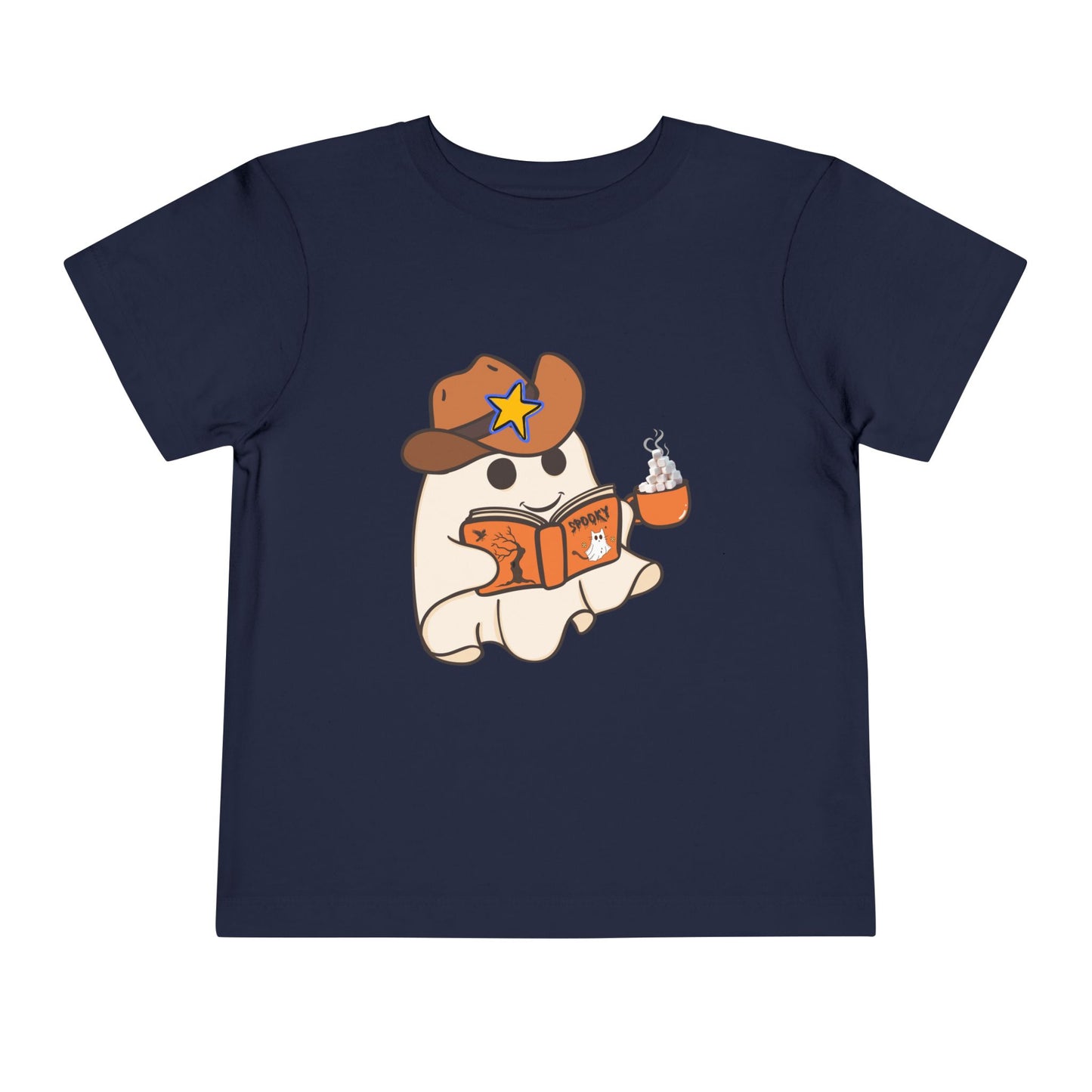 Toddler Cowboy Ghost Reading Tee – Spooky Cute Storytime Shirt
