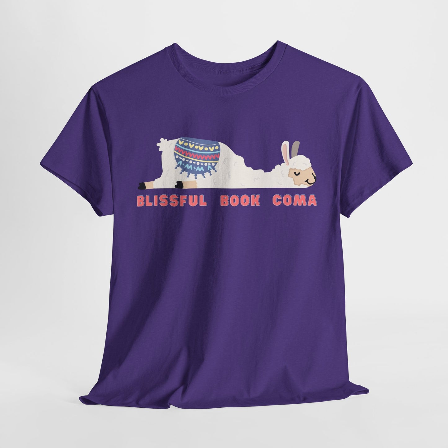 Teen/Adult Unisex – Blissful Book Coma Llama Tee