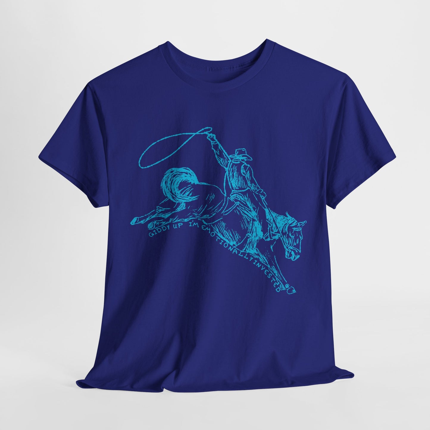 Teen/Adult Unisex Giddy Up Tee – I'm Emotionally Invested