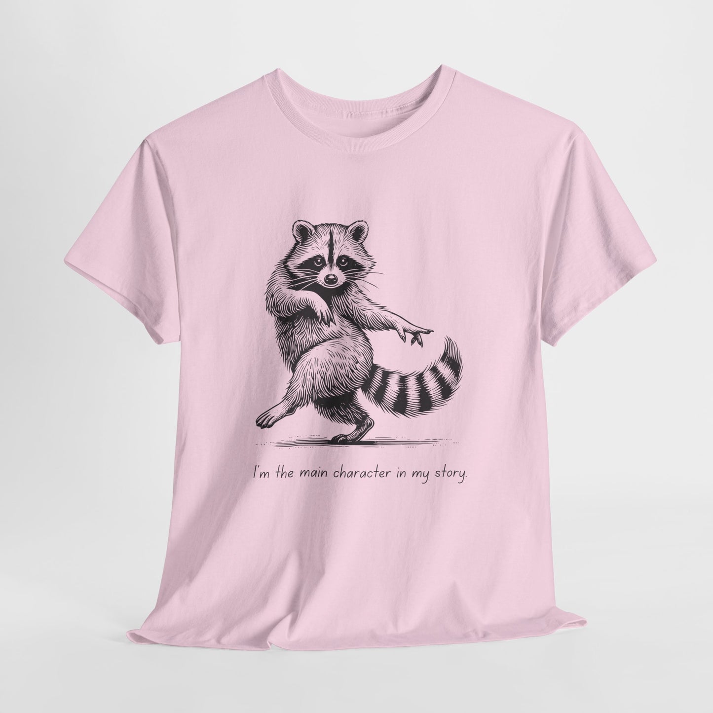 Teen/Adult Unisex Main Character Raccoon Tee – Starring: Me