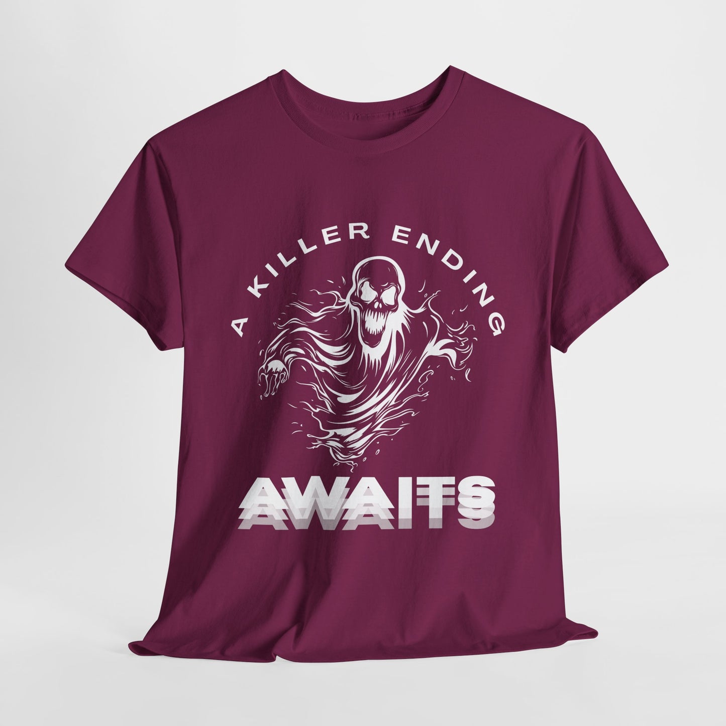 Teen/Adult Unisex A Killer Ending Awaits T-Shirt – Horror Thriller Graphic Tee