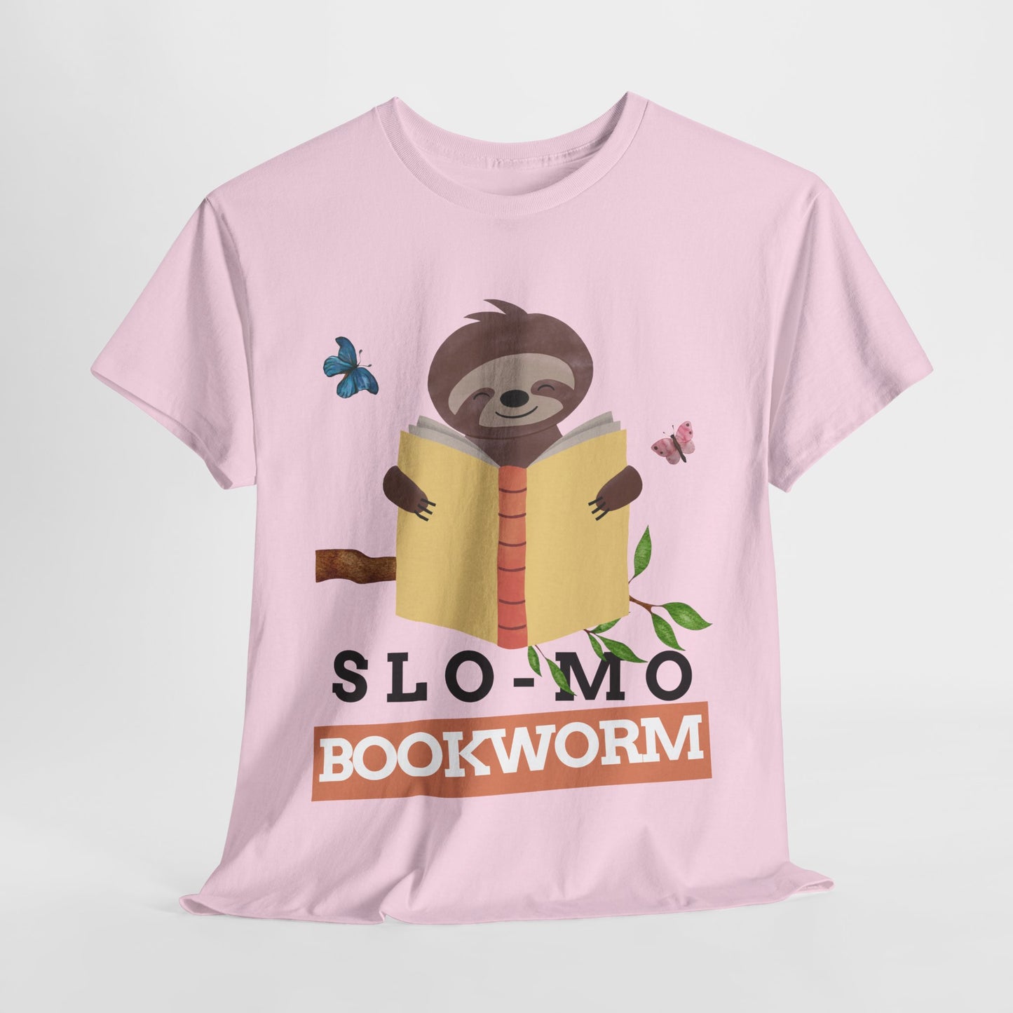 Teen/Adult Unisex – Slo-Mo Bookworm Sloth Tee