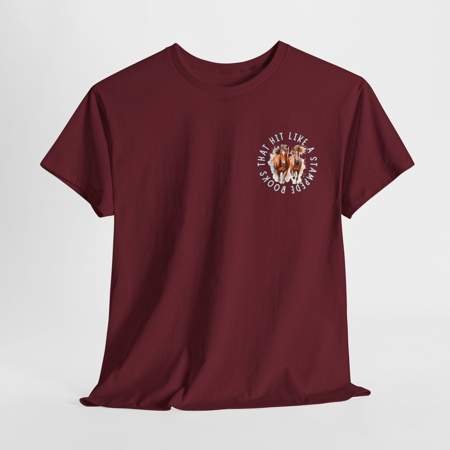 Teen/Adult Unisex Tee – Books That Hit Like a Stampede (Little Edition)