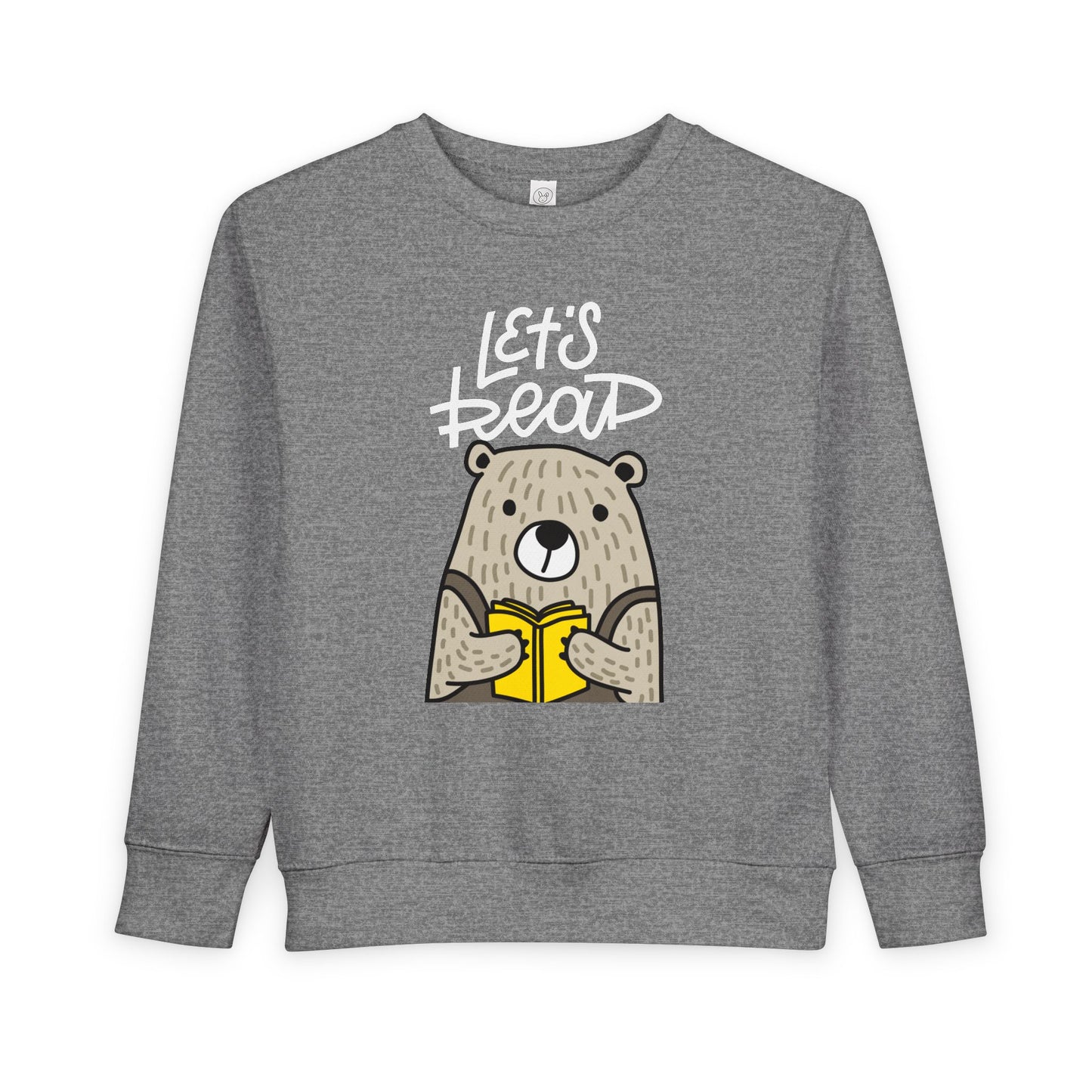 Toddler Let’s Read Sweatshirt – Cozy Bear Book Lover Crewneck for Kids