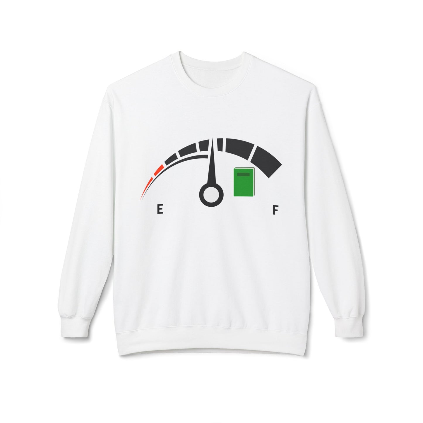 Teen/Adult Unisex Running on Books Sweatshirt – Fuel Gauge Reader Crewneck