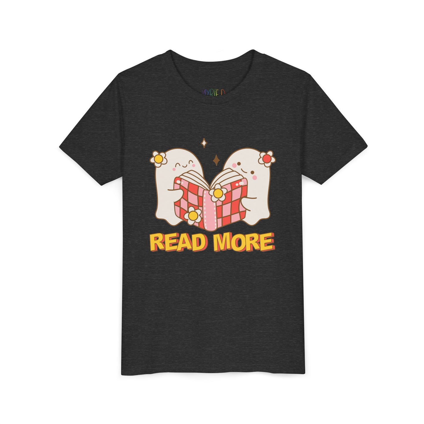 Youth Boo Ghosts “Read More” T-Shirt – Fun Halloween Reading Shirt for Kids