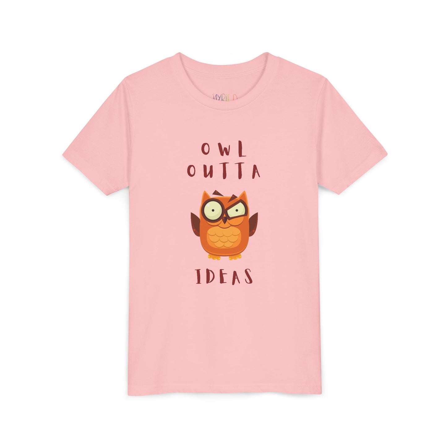 Youth Owl Outta Ideas T-Shirt – Funny Gift for Creative Kids & Readers