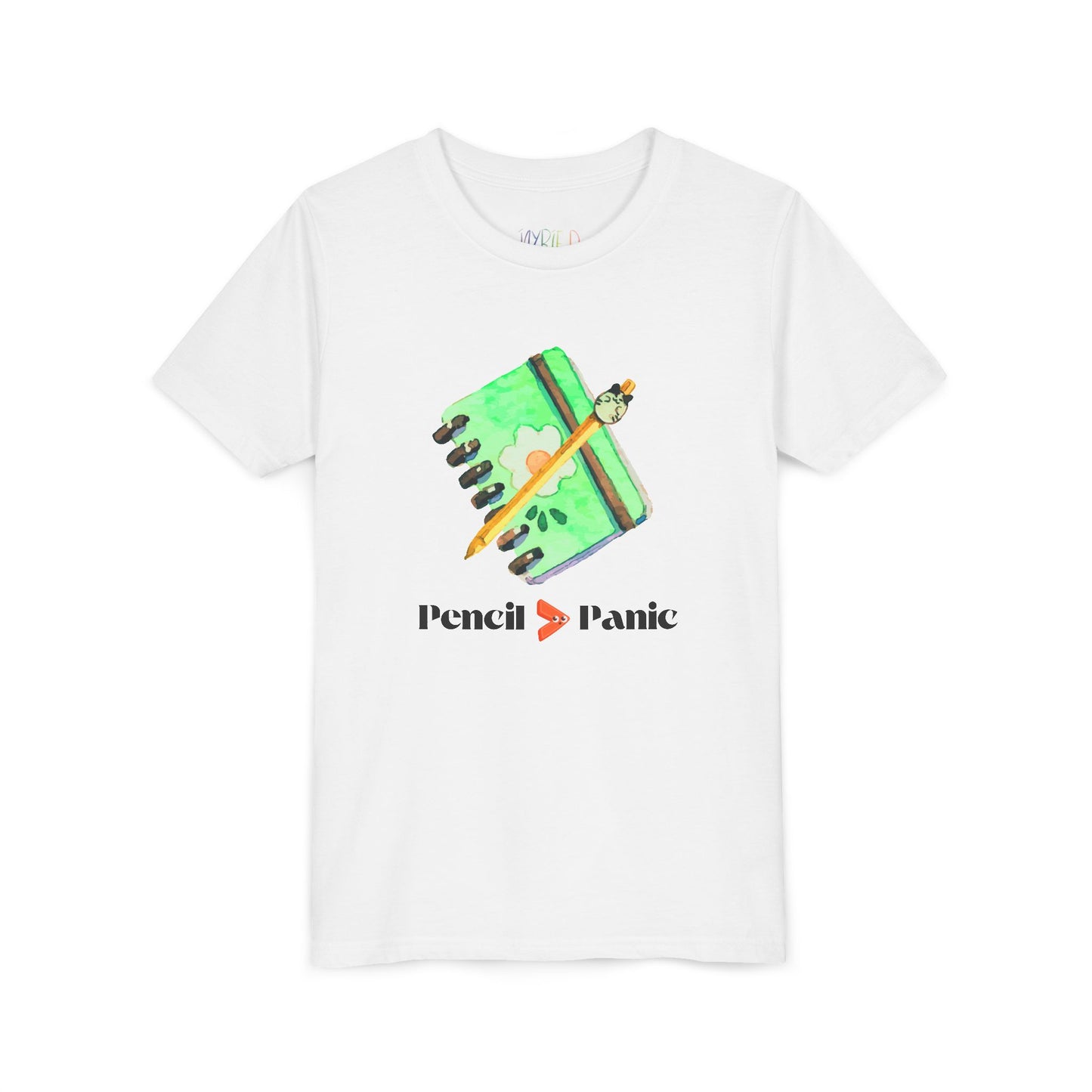 Youth Pencil Beats Panic Tee – Empower Young Writers with Confidence & Creativity