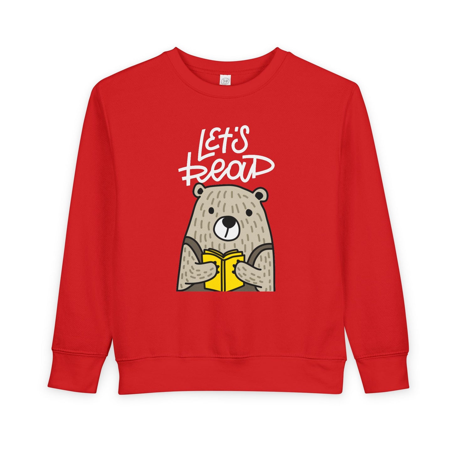 Toddler Let’s Read Sweatshirt – Cozy Bear Book Lover Crewneck for Kids