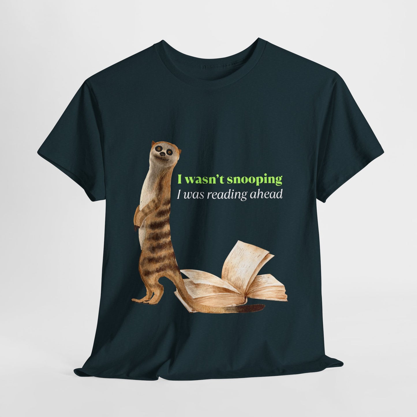 Teen/Adult Unisex Sneaky Reader Tee – For Curious Minds & Page Peekers