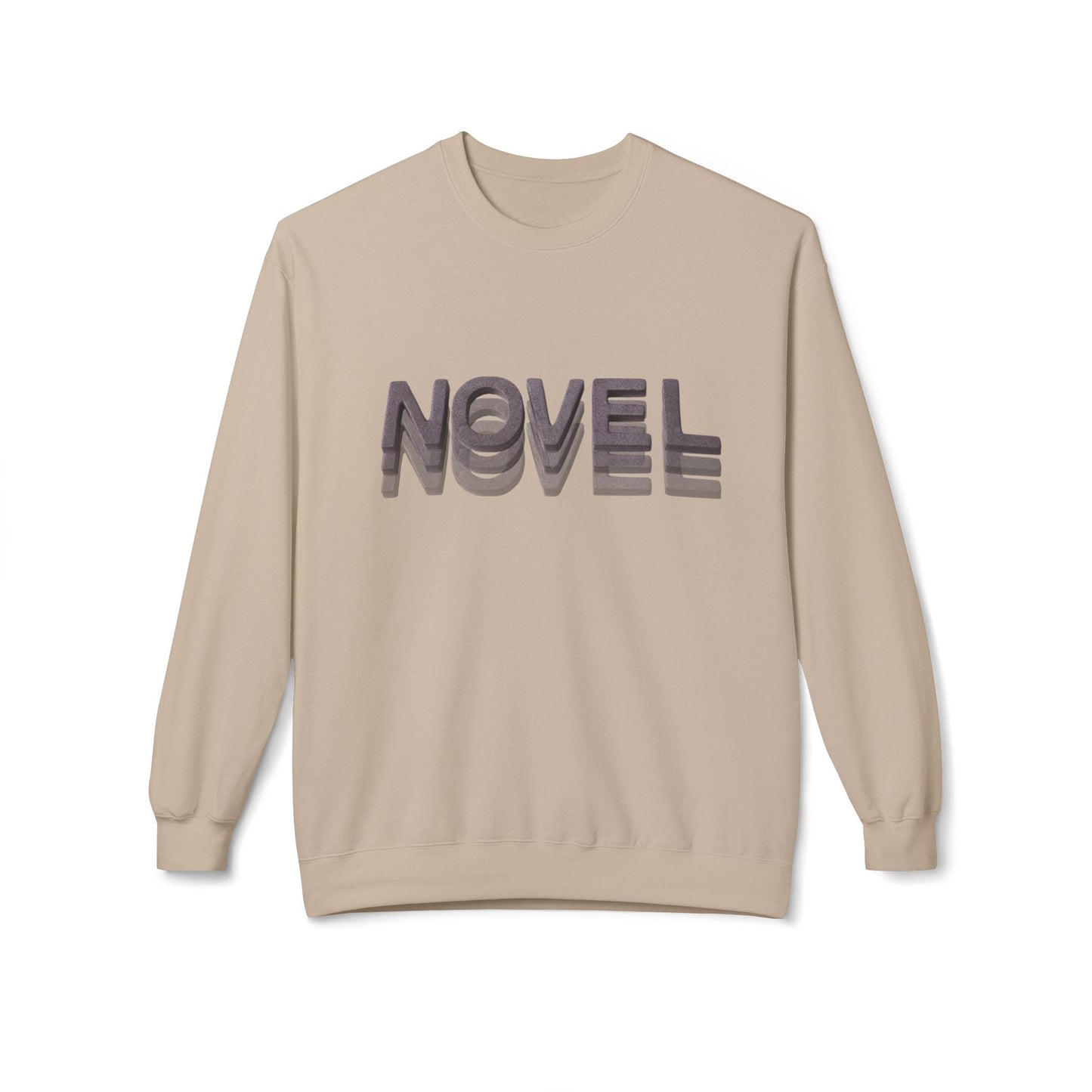 Teen/Adult Unisex NOVEL Sweatshirt – Minimalist 3D Typography Design for Book Lovers