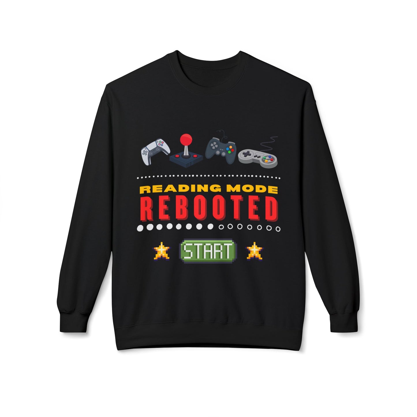 Teen/Adult Unisex Reading Mode Rebooted Sweatshirt – Gamer-Inspired Motivation for Readers