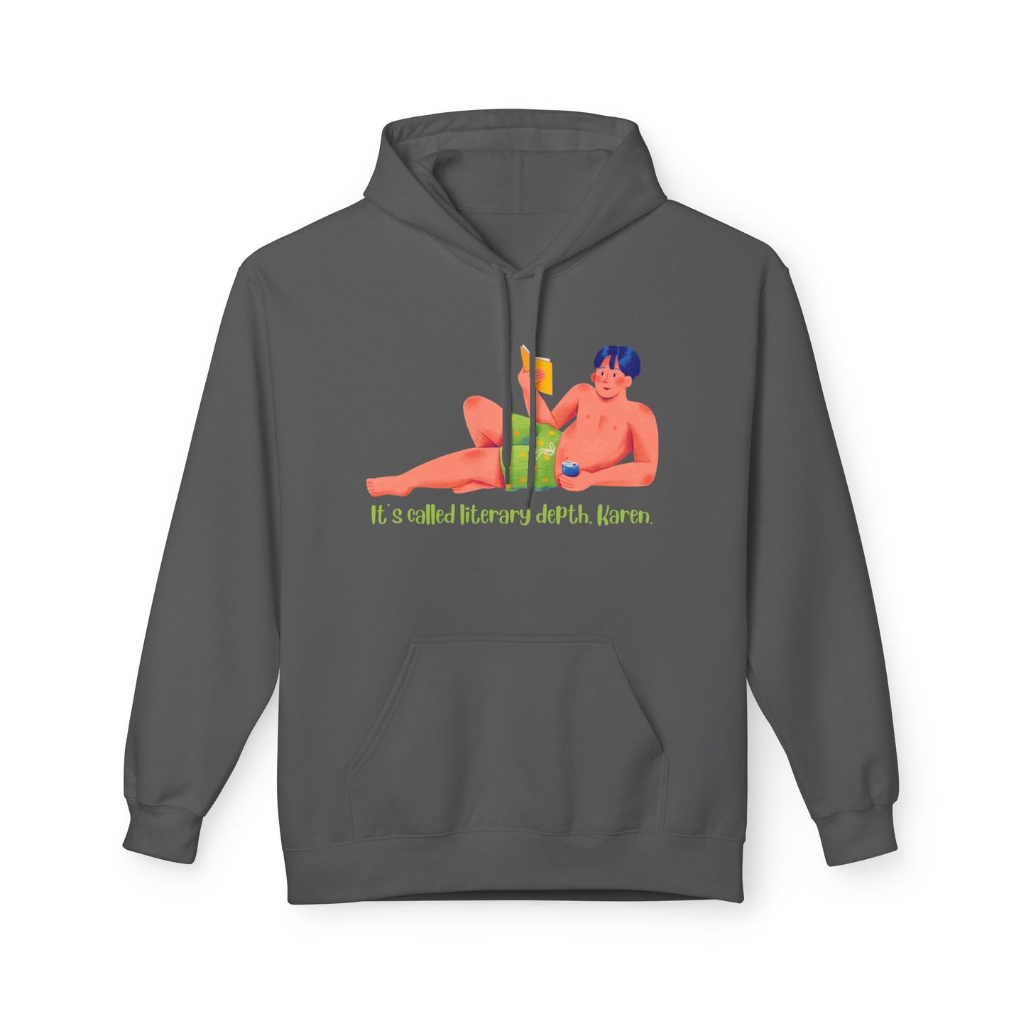 Teen/Adult Unisex Literary Depth Hoodie – Witty Reading Humor Design