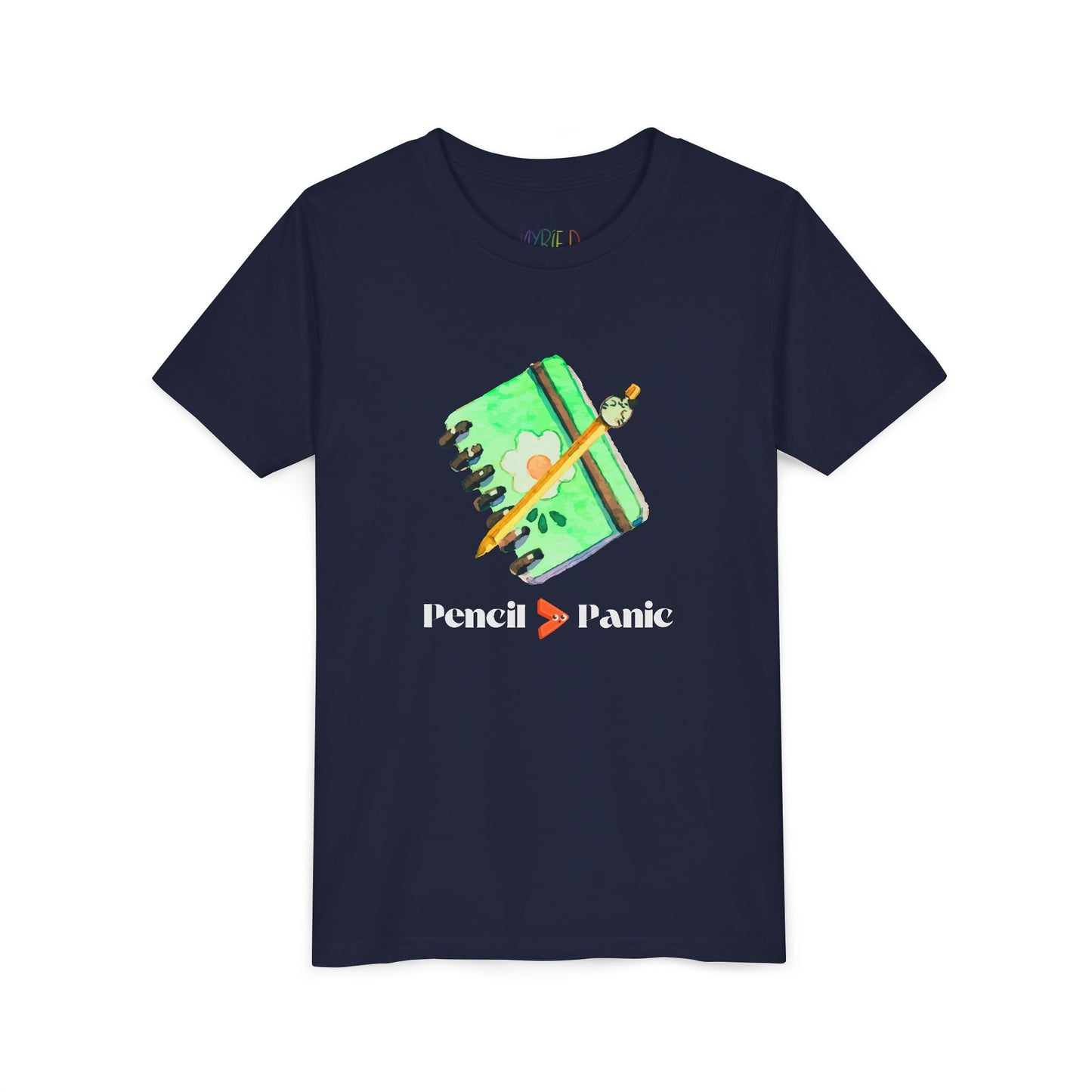 Youth Pencil Beats Panic Tee – Empower Young Writers with Confidence & Creativity