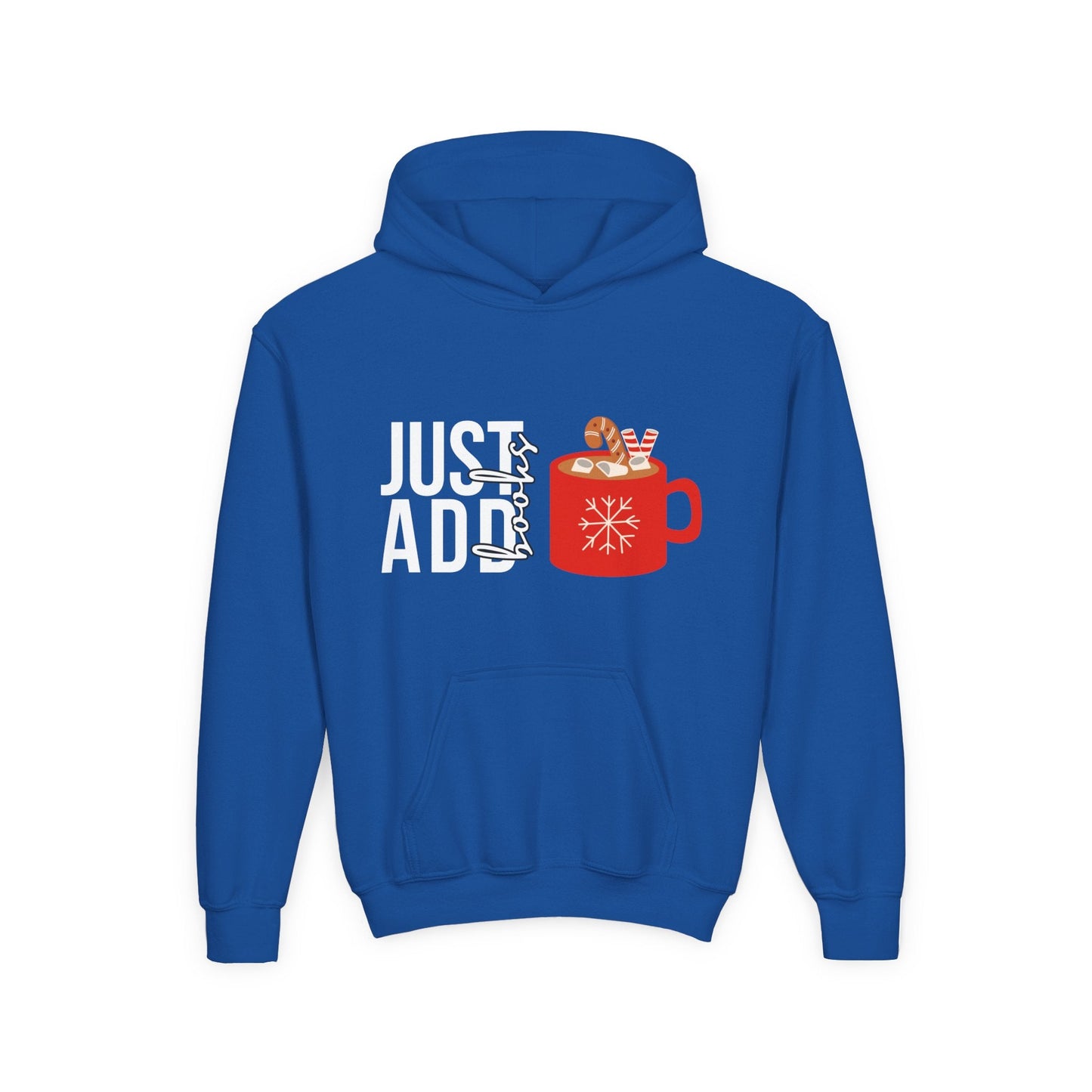 Youth Just Add Books Hoodie – Holiday Hot Cocoa Design Printify