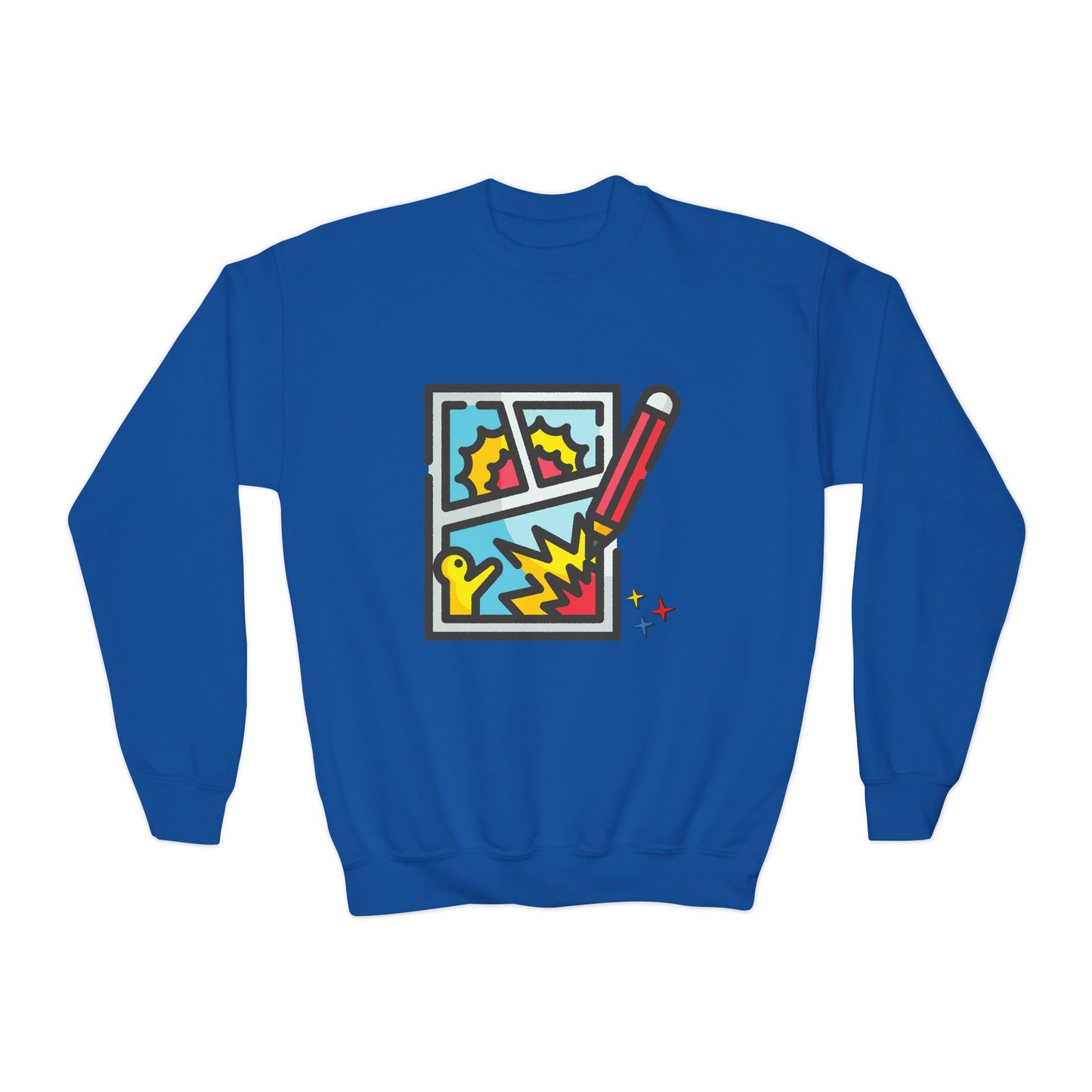 Youth Comic Creator Sweatshirt – Draw, Imagine, Create!