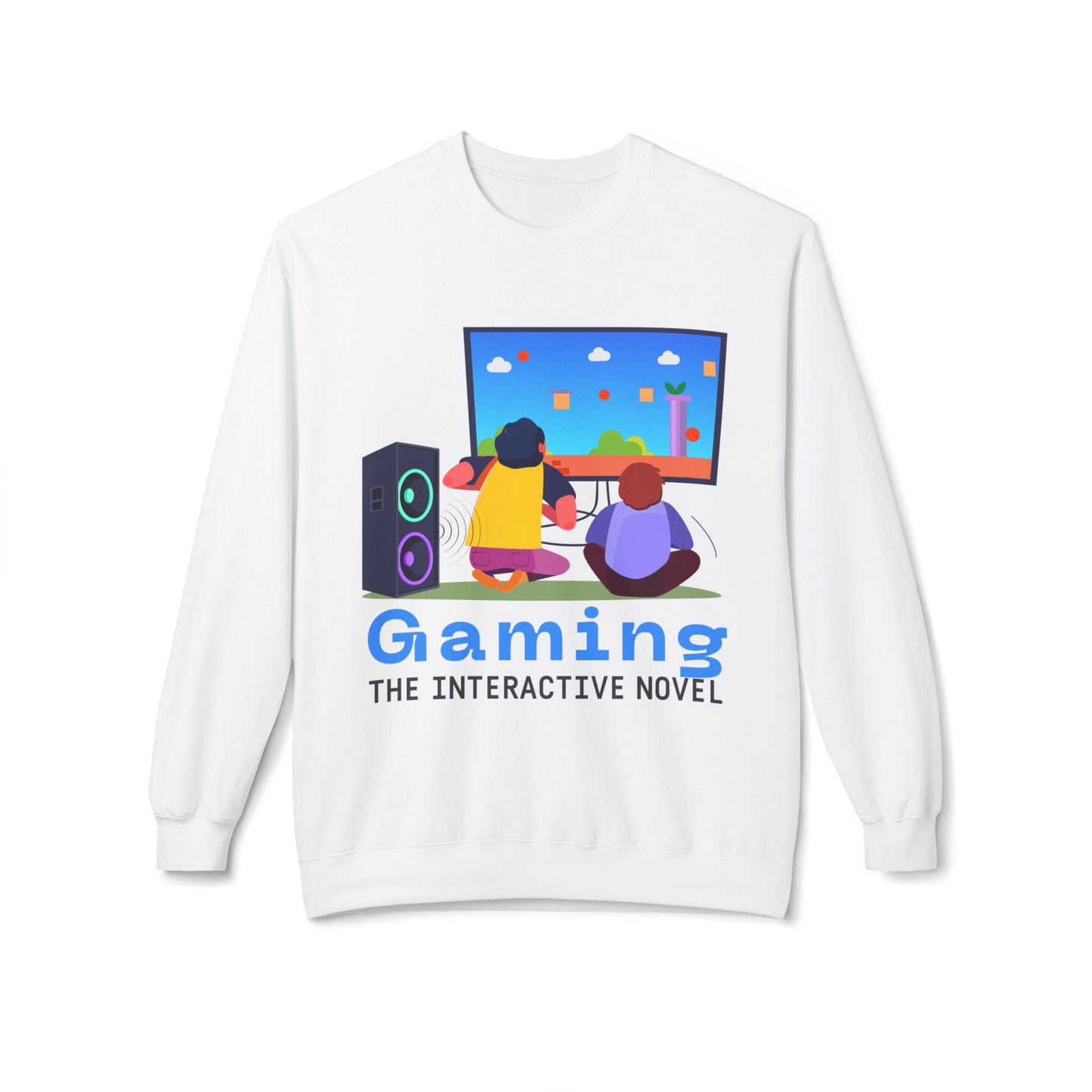 Teen/Adult Unisex Gaming: The Interactive Novel Sweatshirt – Funny Gamer Reader Crossover Apparel