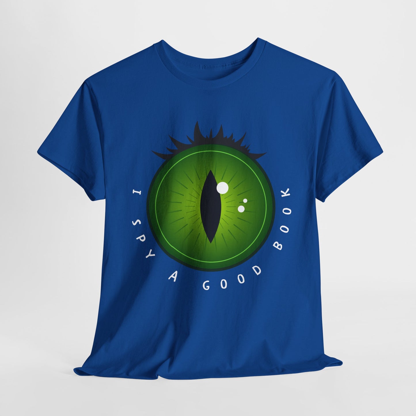 Teen/Adult Unisex “I Spy a Good Book” Reading Shirt – Bold Eyeball Tee for Book Lovers