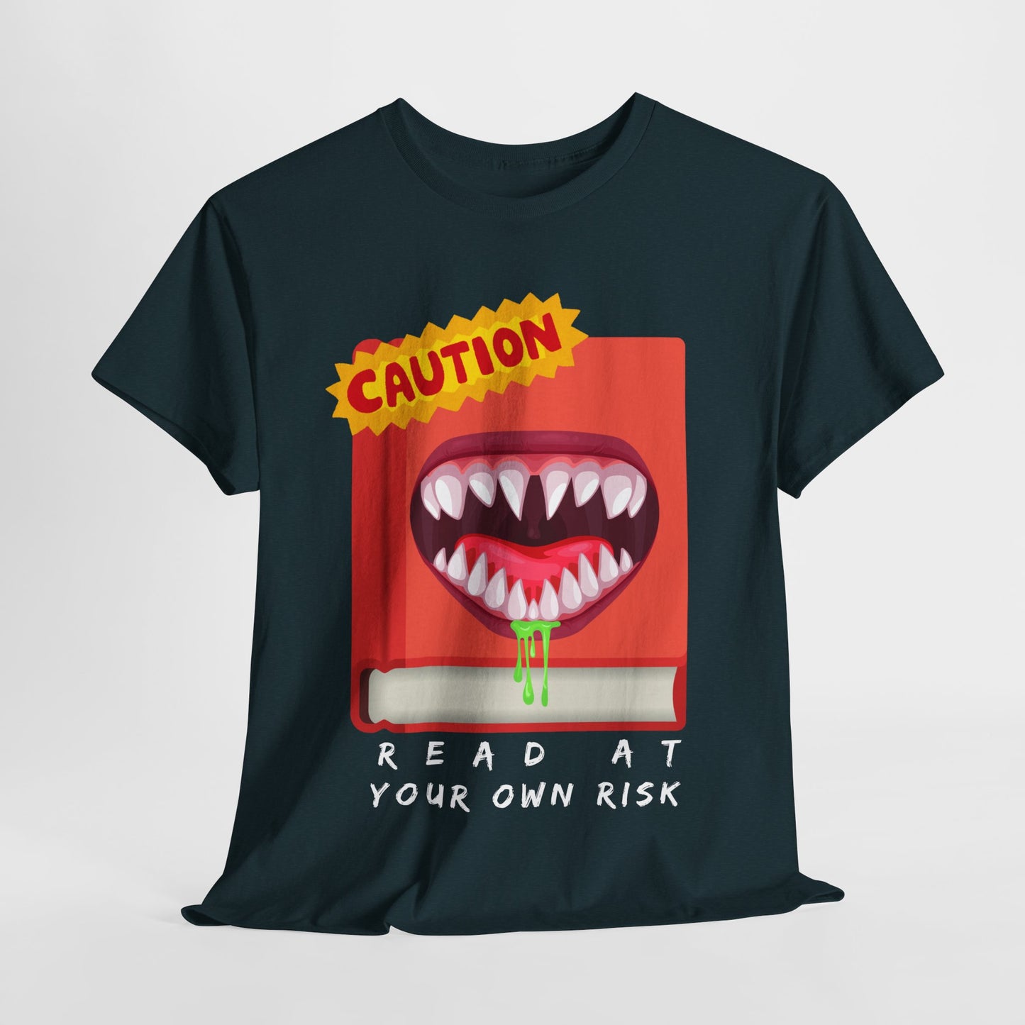 Teen/Adult Unisex Read at Your Own Risk Tee β A Warning for Thrill-Seeking Readers