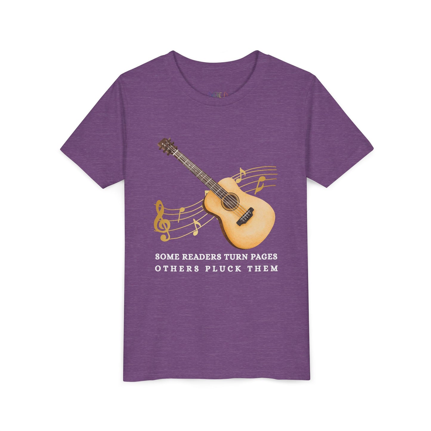 Youth Some Readers Turn Pages, Others Pluck Them Tee – Guitar Lover Shirt for Musical Bookworms