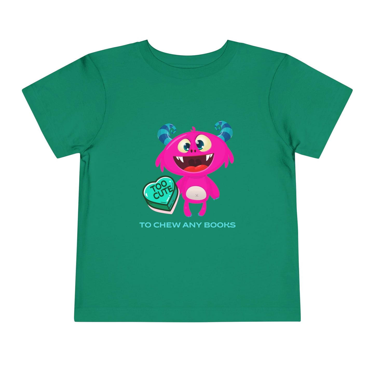 Toddler Too Cute to Chew Books Tee