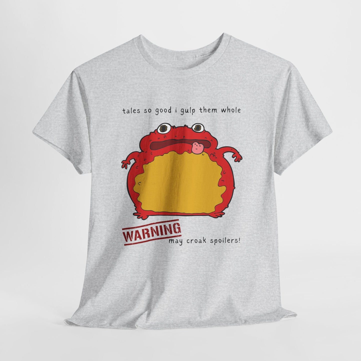 Teen/Adult Unisex Spoiler Croaker Tee – Devour Books, Dish Endings