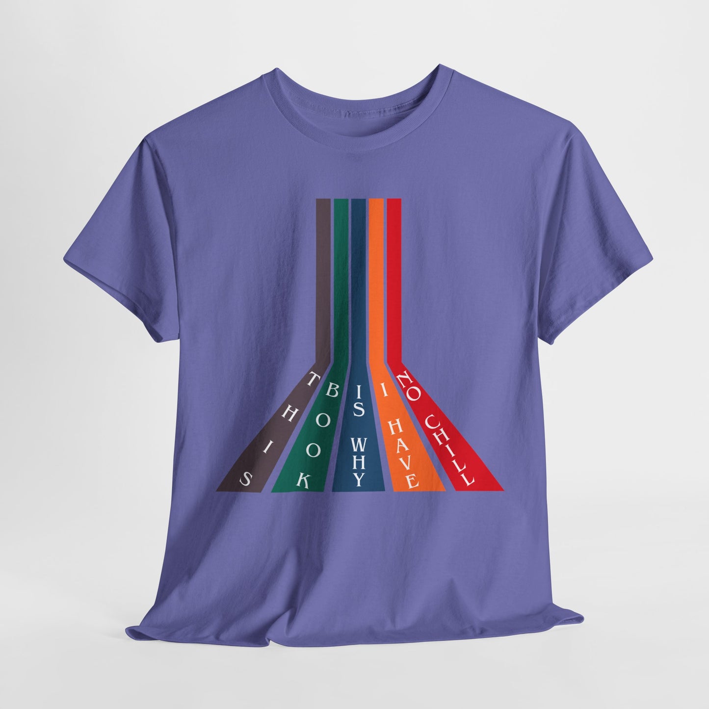 Teen/Adult Unisex Bookish Tee – This Book Is Why I Have No Chill (Color Stripe Edition)