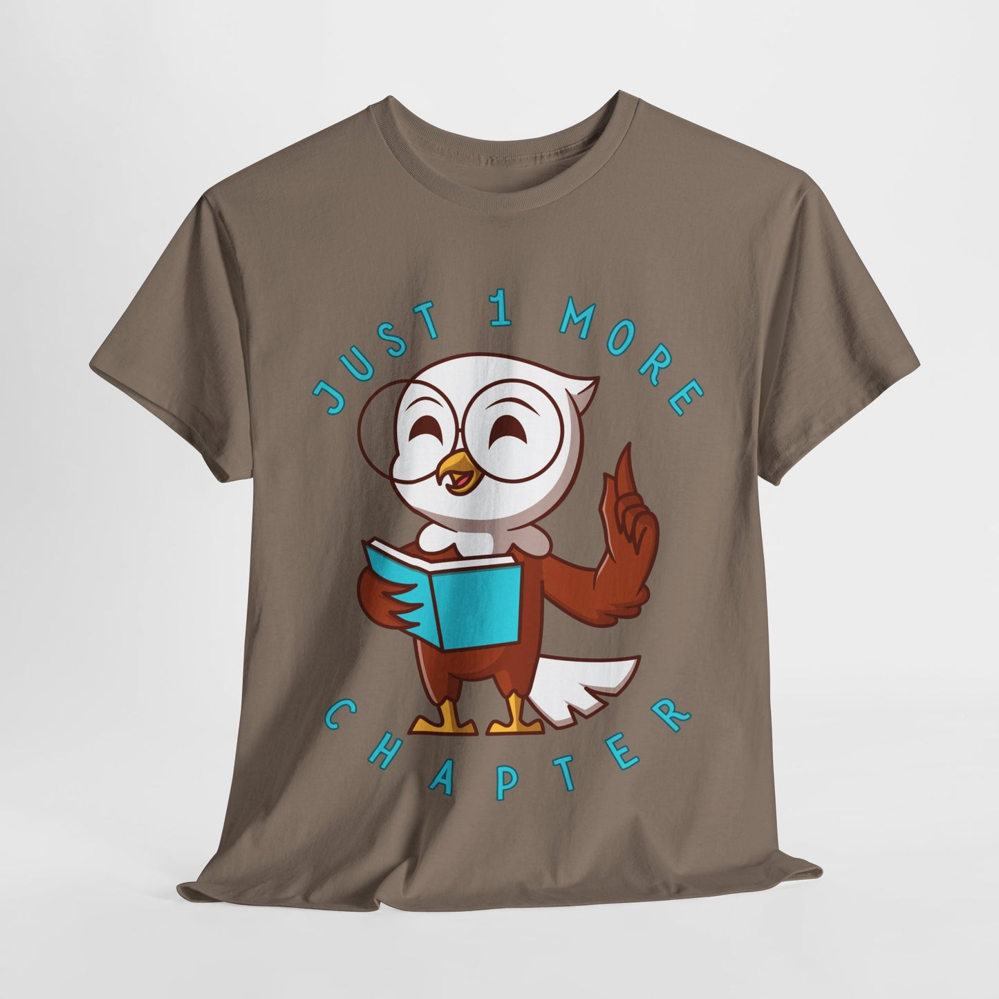 Teen/Adult Unisex Just One More Chapter Tee β Wise Reader Owl Edition