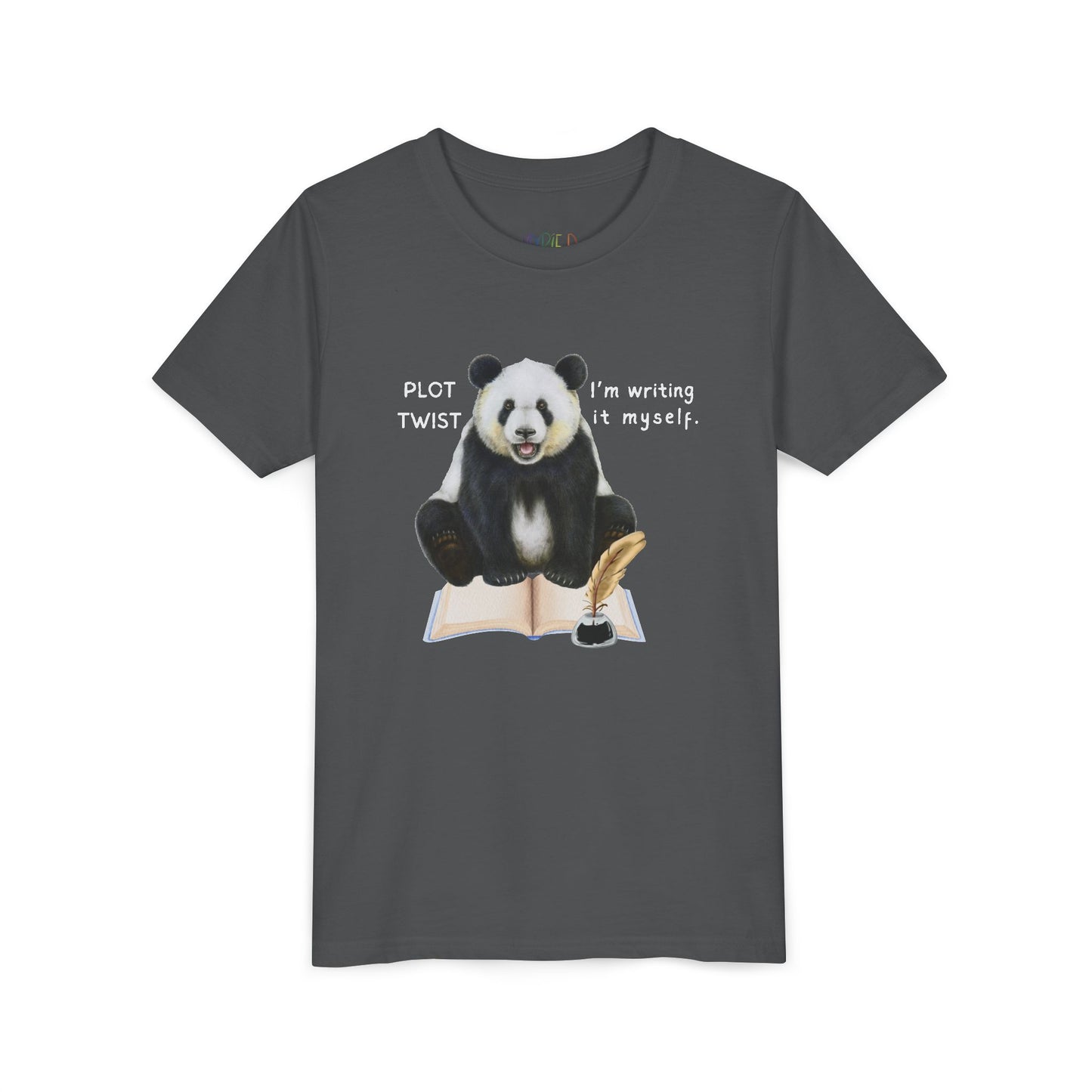 Youth Plot Twist – I’m Writing It Myself Tee – Panda Shirt for Bold Young Creators