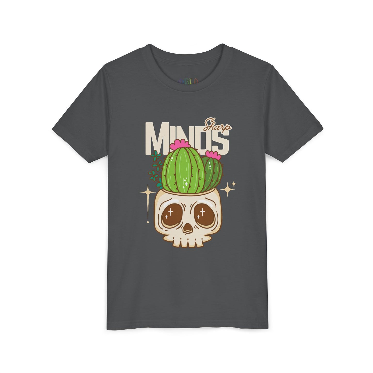 Youth Tee – Sharp Minds Skull & Cactus Graphic Shirt