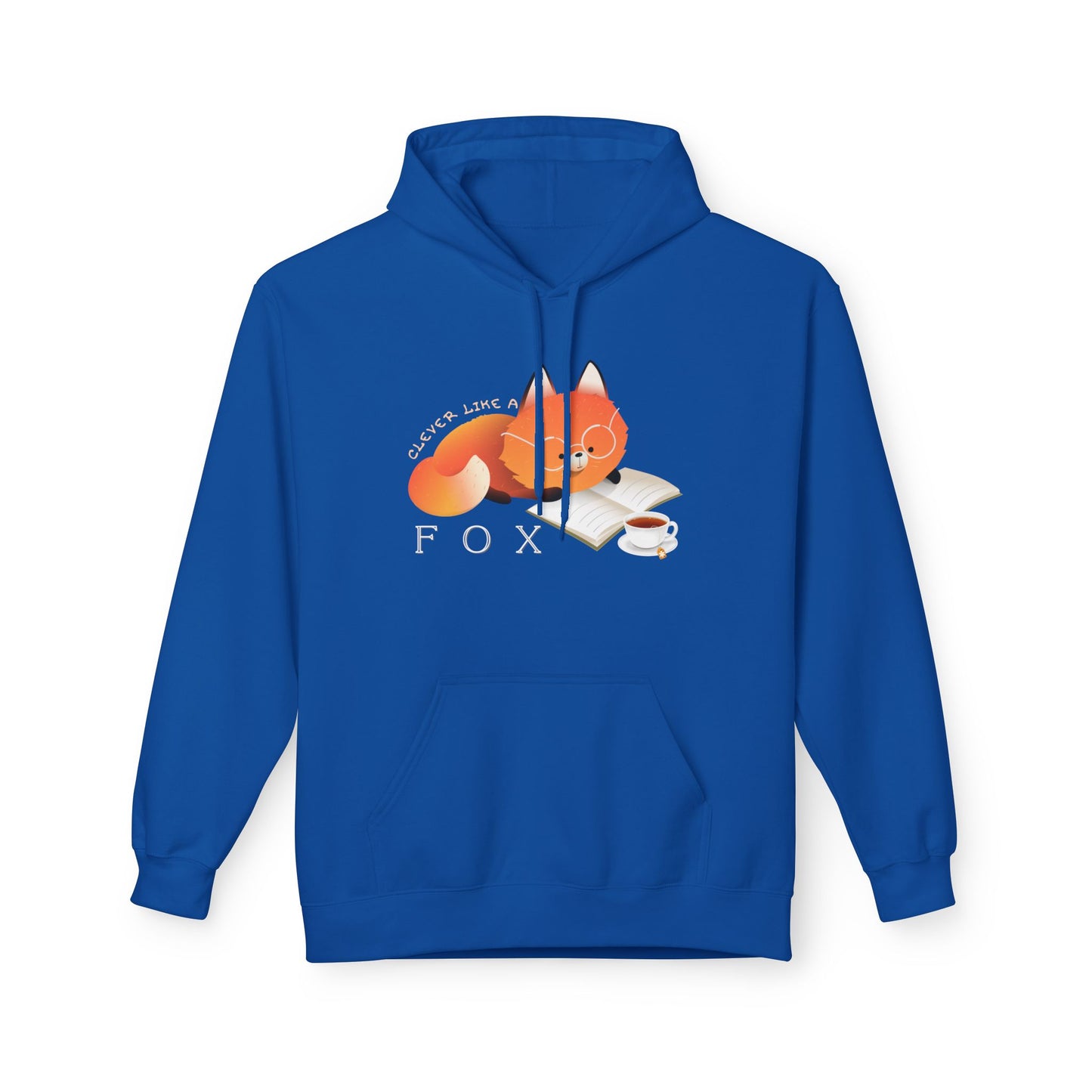 Teen/Adult Unisex Clever Like a Fox Hoodie β Cute Reading Animal Design