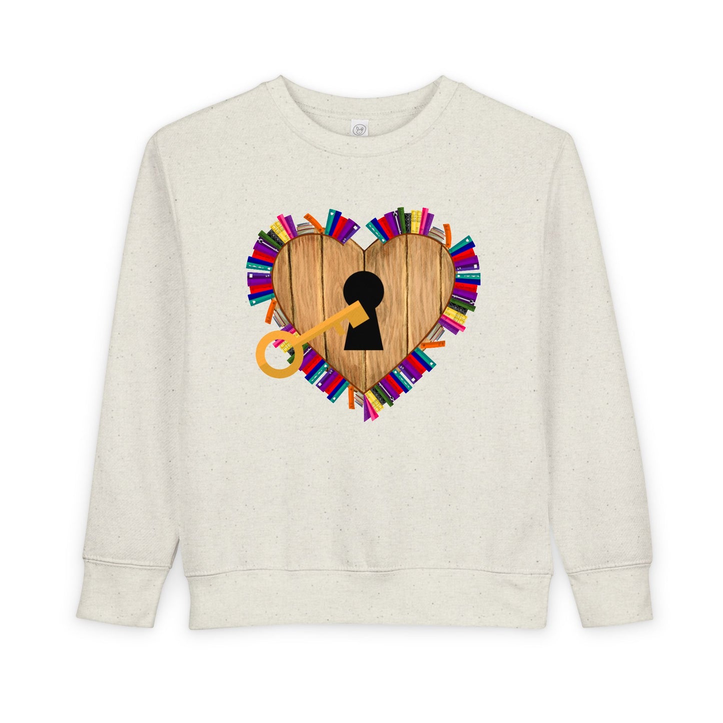 Toddler Book Heart Sweatshirt β Reading is the Key to the Heart Crewneck