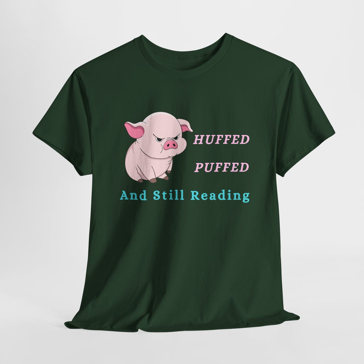 Teen/Adult Unisex Huffed, Puffed & Still Reading Tee β Determined Bookworm Apparel