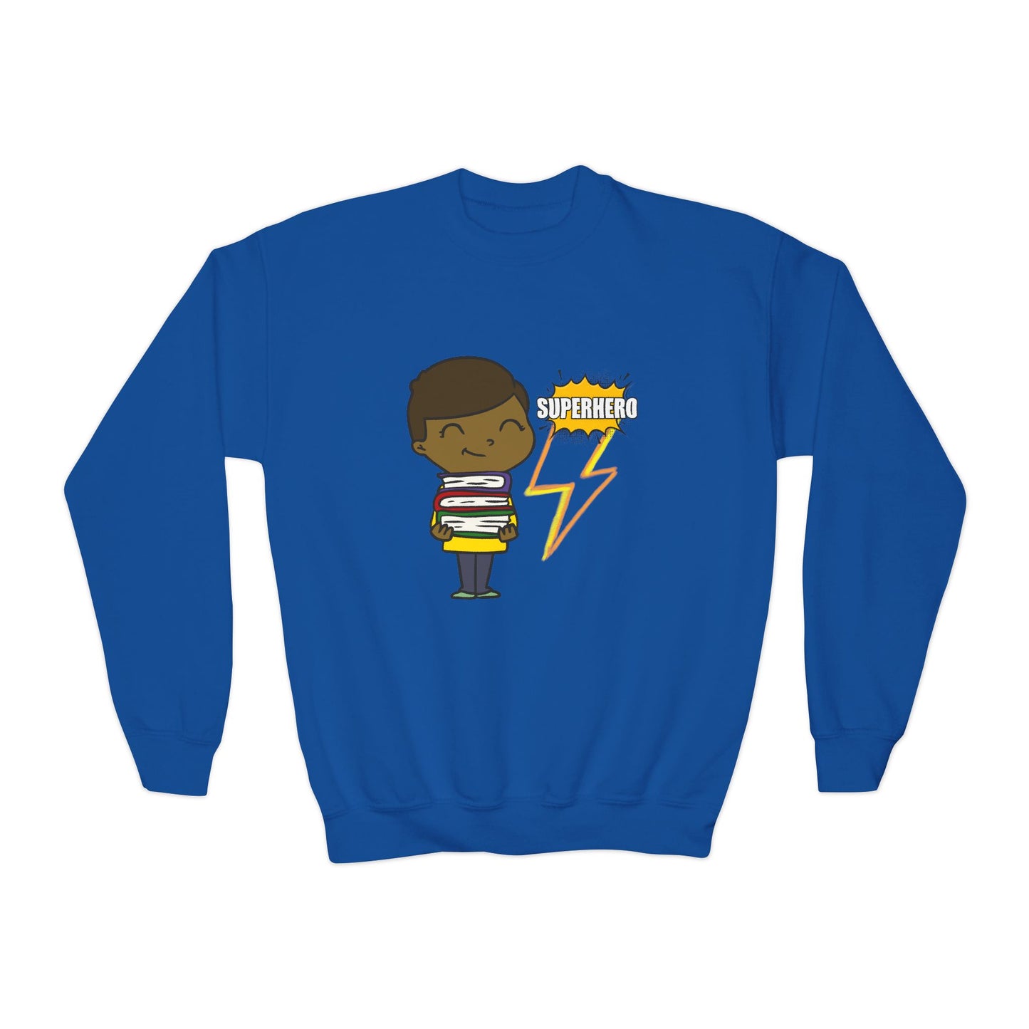Youth Book Superhero Sweatshirt – Powered by Reading!